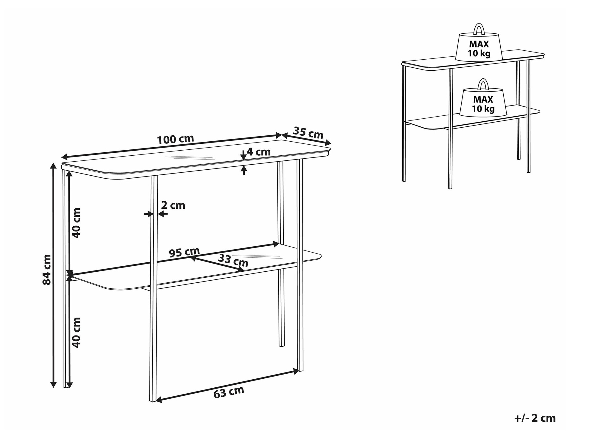 Konzolni stolić Berwyn 1669 (Zlatna + Bijeli mramor)