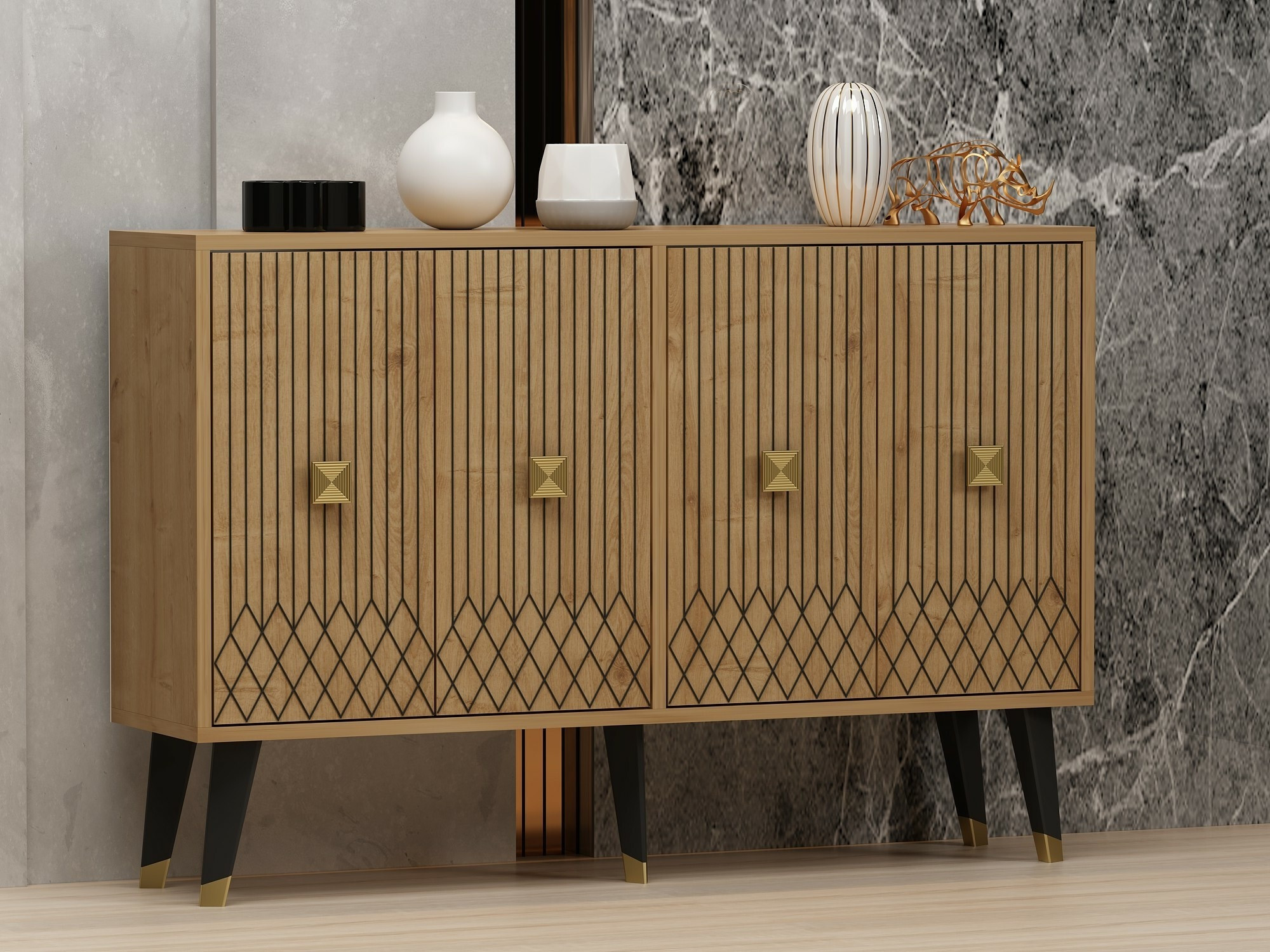 Ormarić Dunliru 100 (Hrast + Zlatna)