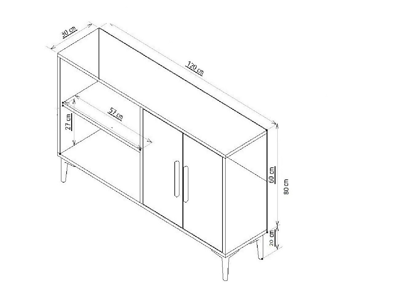 Ormarić Dunliru 104 (Hrast)