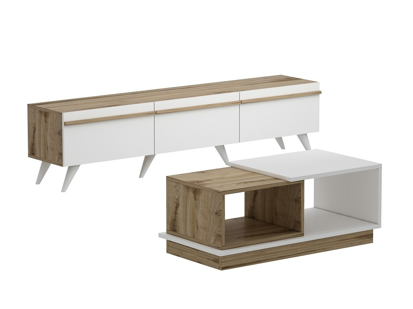 Dnevni boravak Kailua 1705 (Bijela + Hrast)