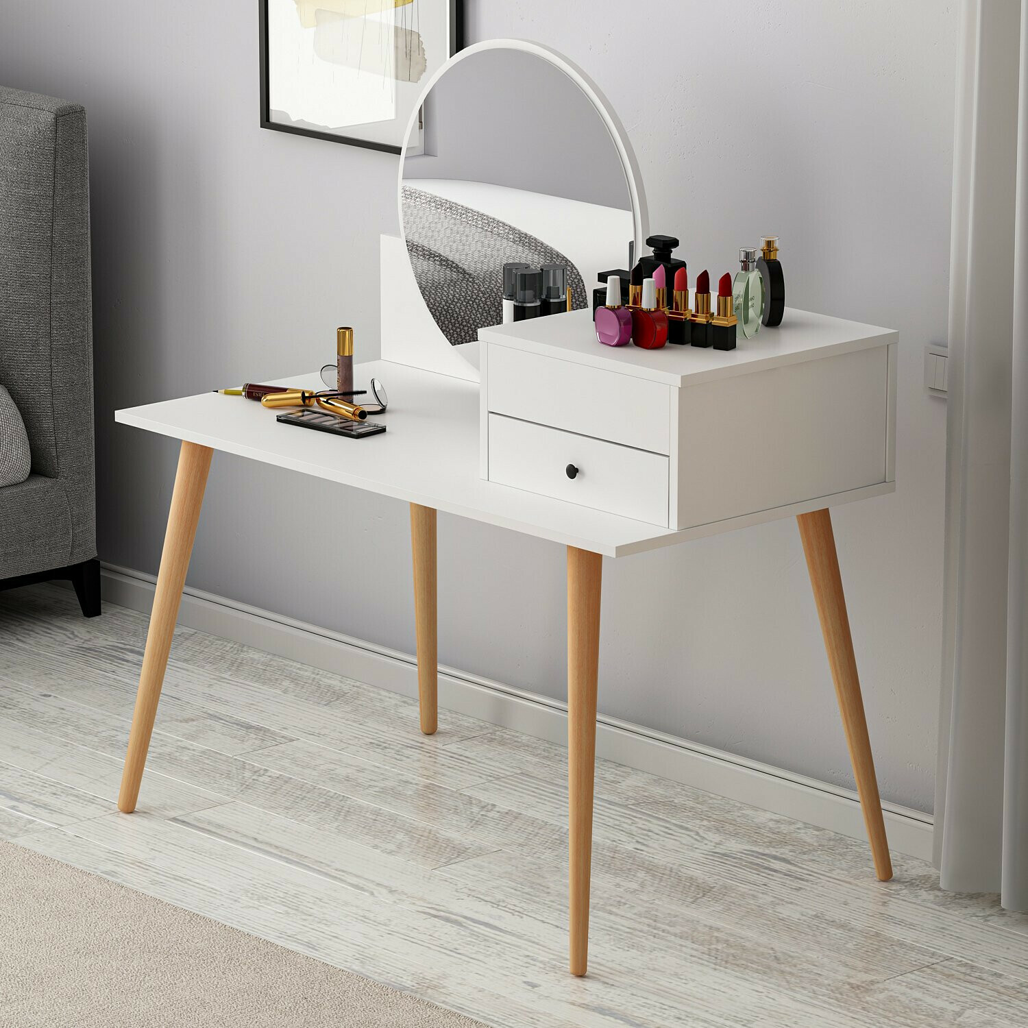 Toaletni stolić Kailua 215 (Bijela)