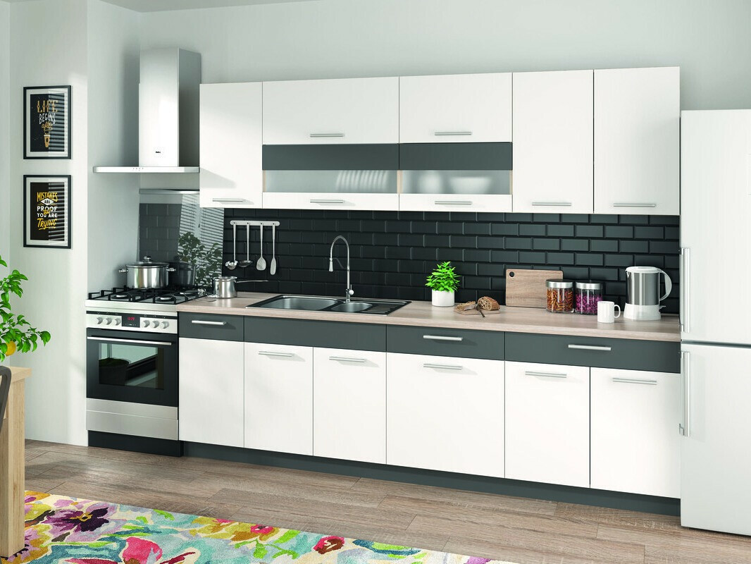 Modularan zidni kutni ormarić Mode White 108