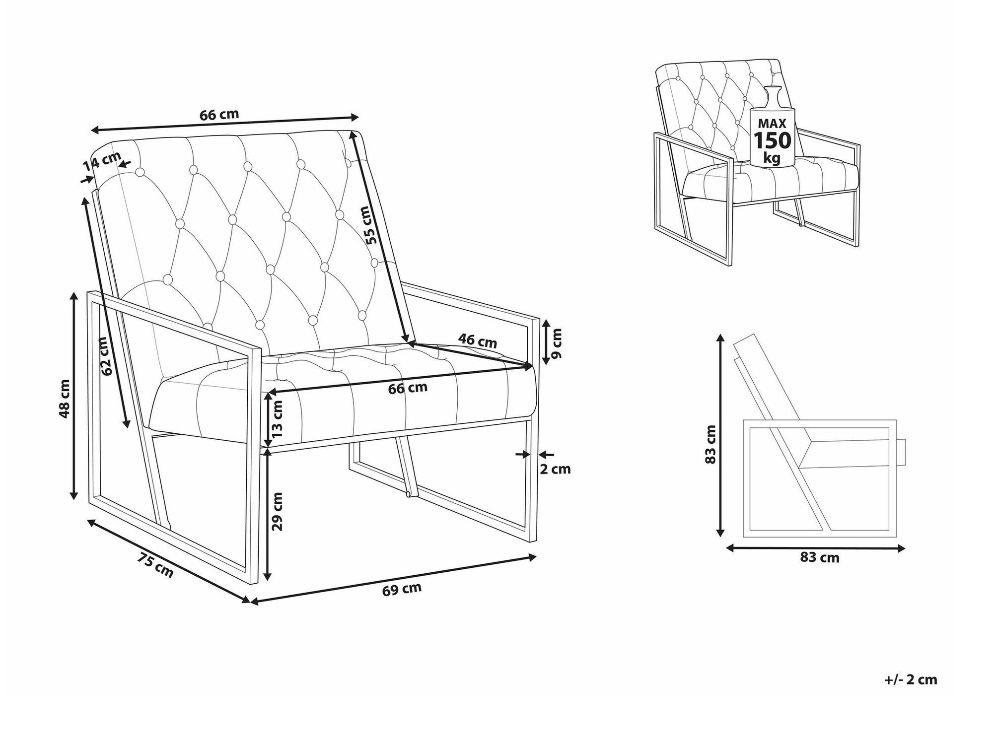 Fotelja Berwyn 1755 (Zelena)