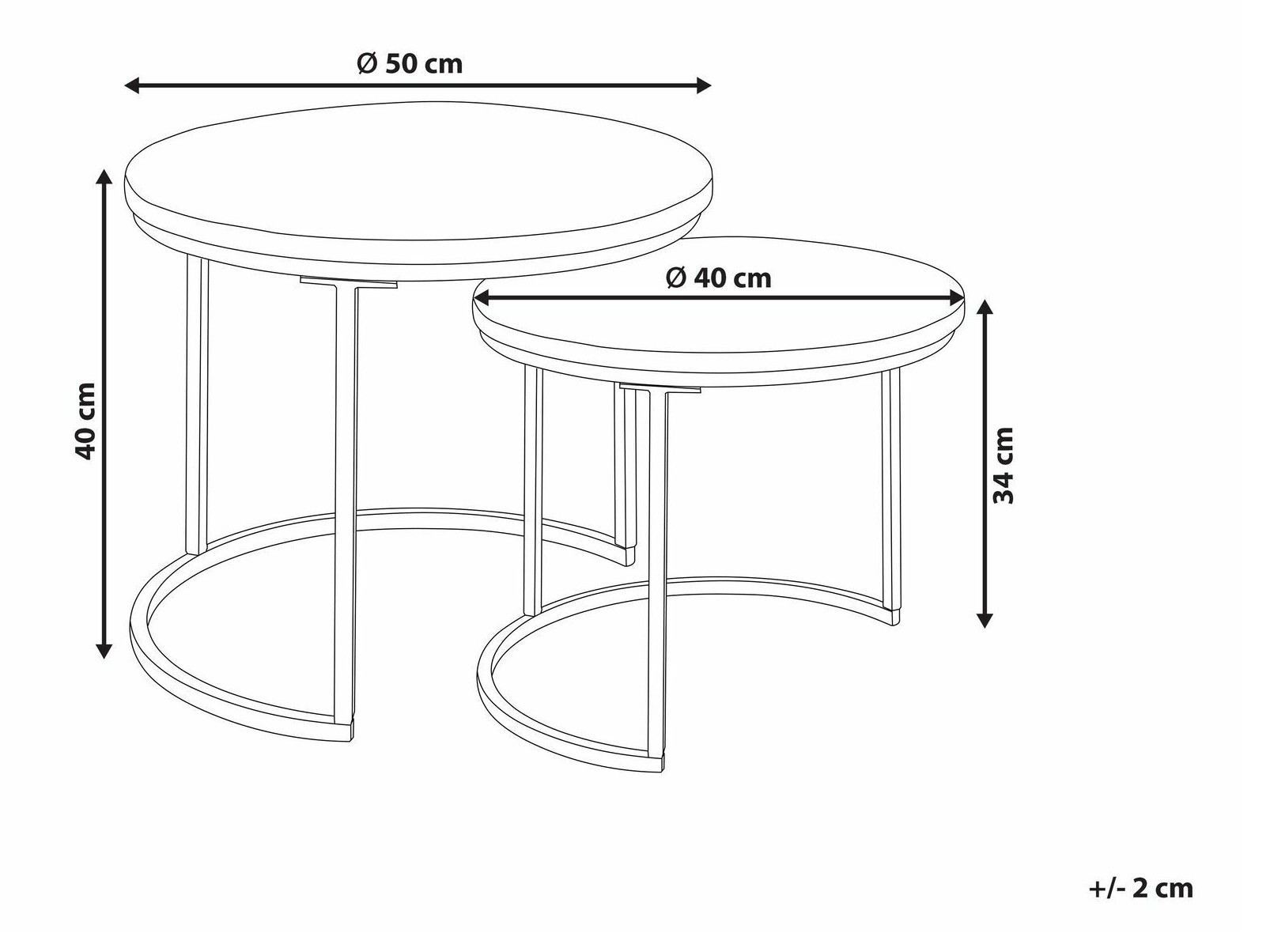 Set stolića za kavu Berwyn 1677