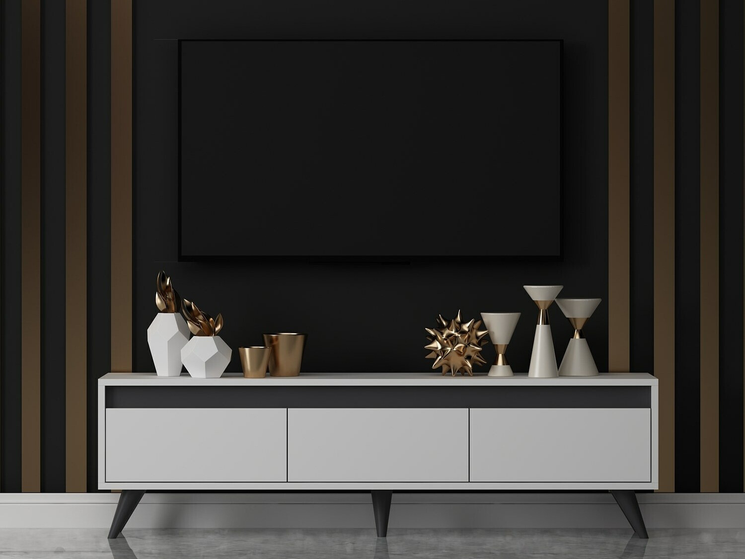 TV stol Kailua 1956 (Bijela + Antracit)