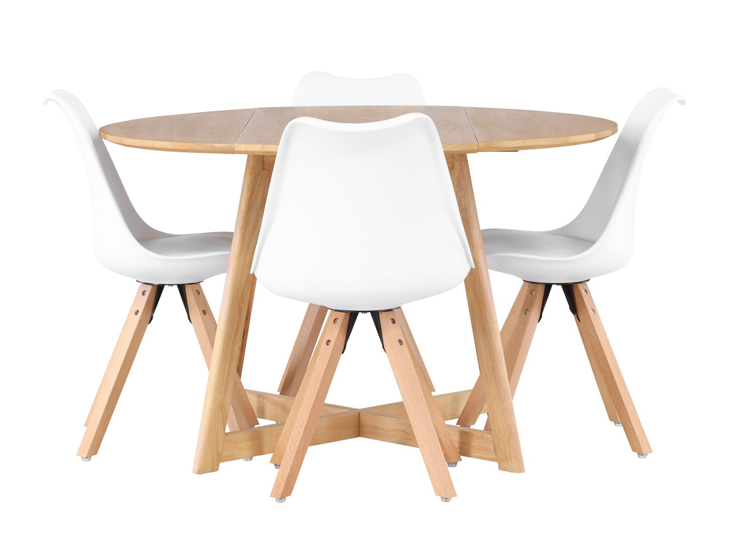 Blagovaonski set Dallas 4323 (Bijela + Svijetlo drvo)