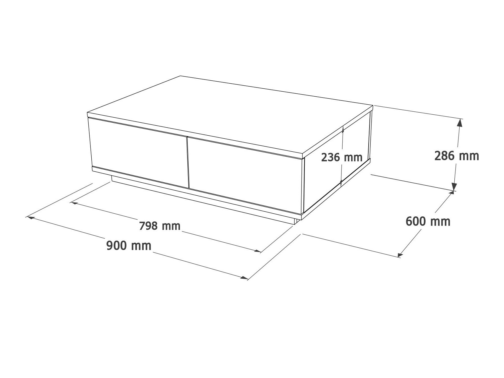 Stolić za kavu Kailua 2426 (Bijela + Bor)