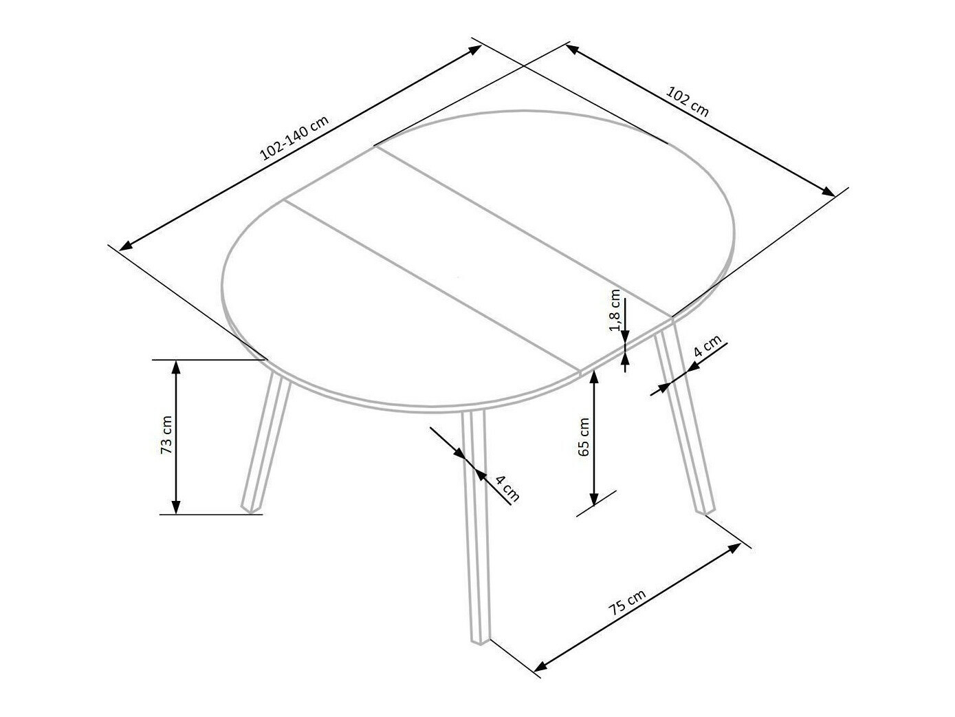 Stol Houston 981 (Hrast Artisan + Crna)