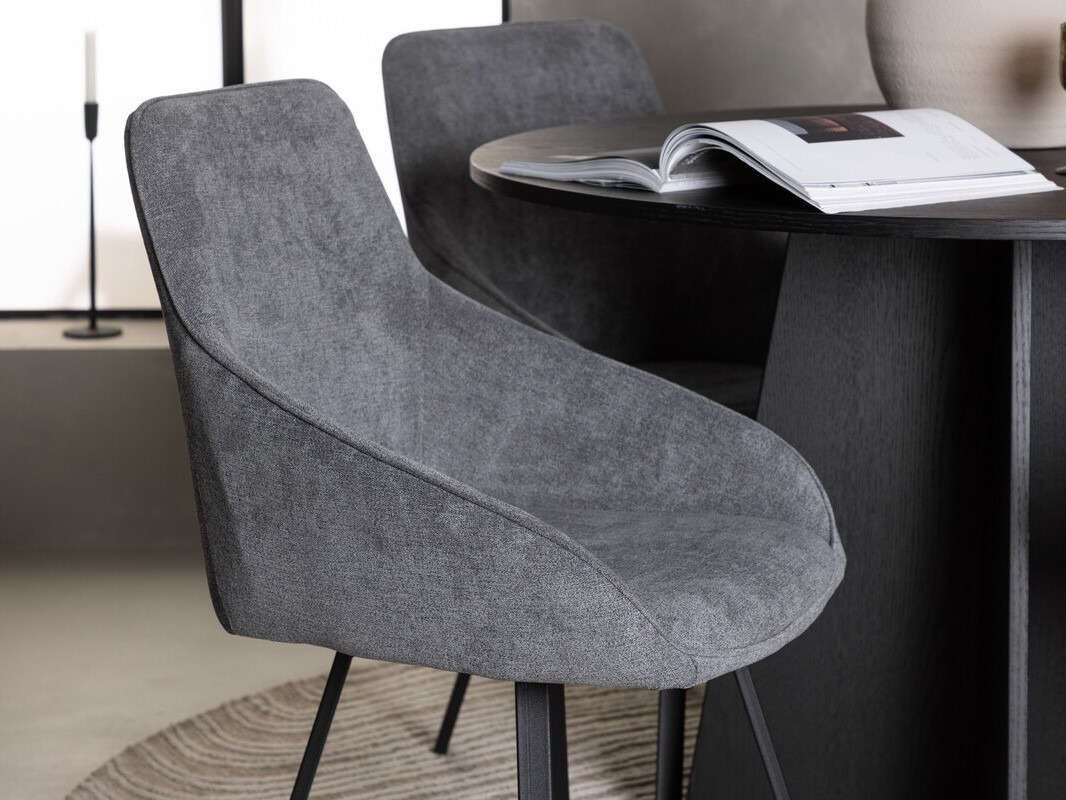 Blagovaonski set Dallas 4325 (Tamno sivo + Crna)