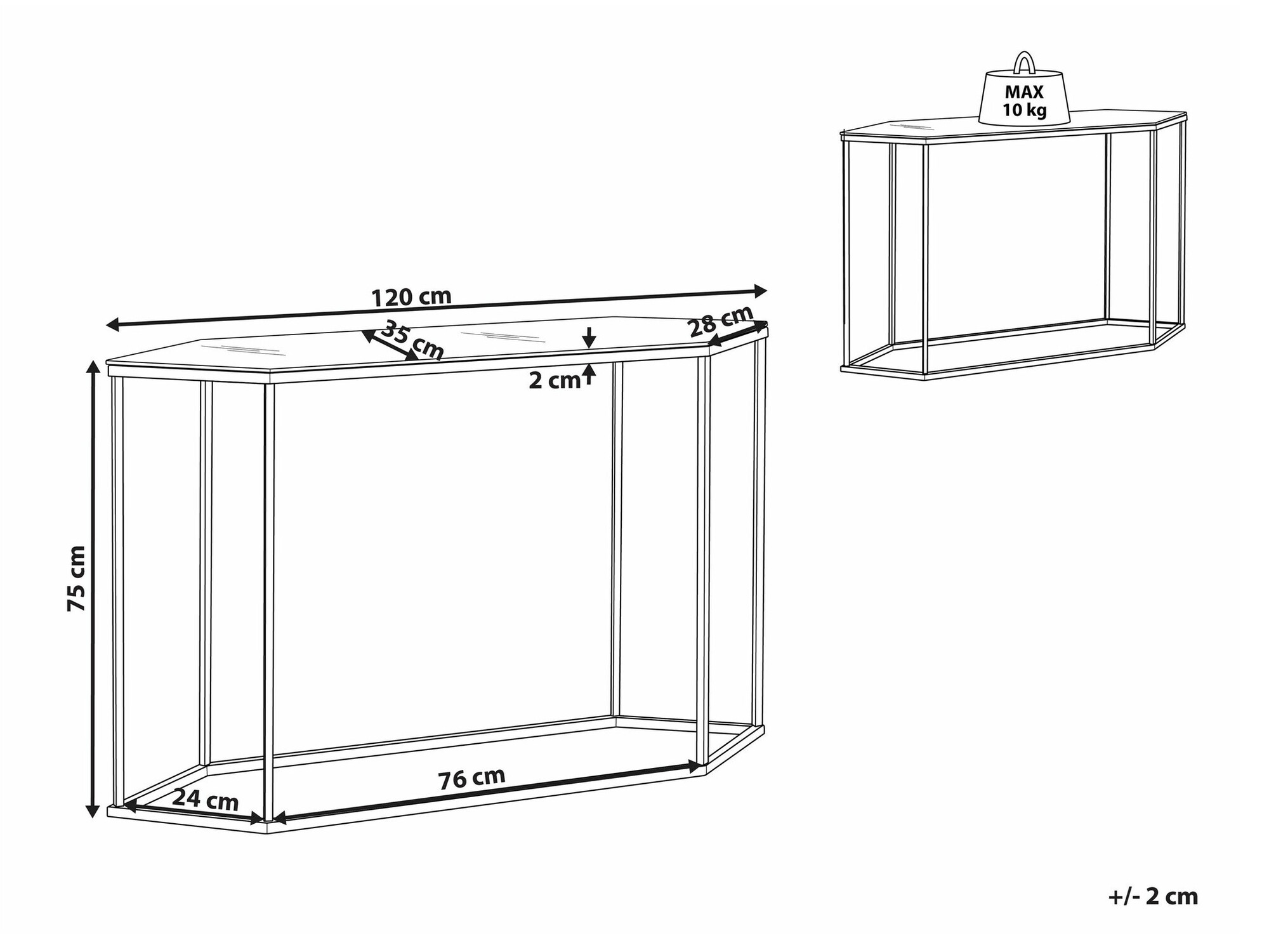 Konzolni stolić Berwyn 1695
