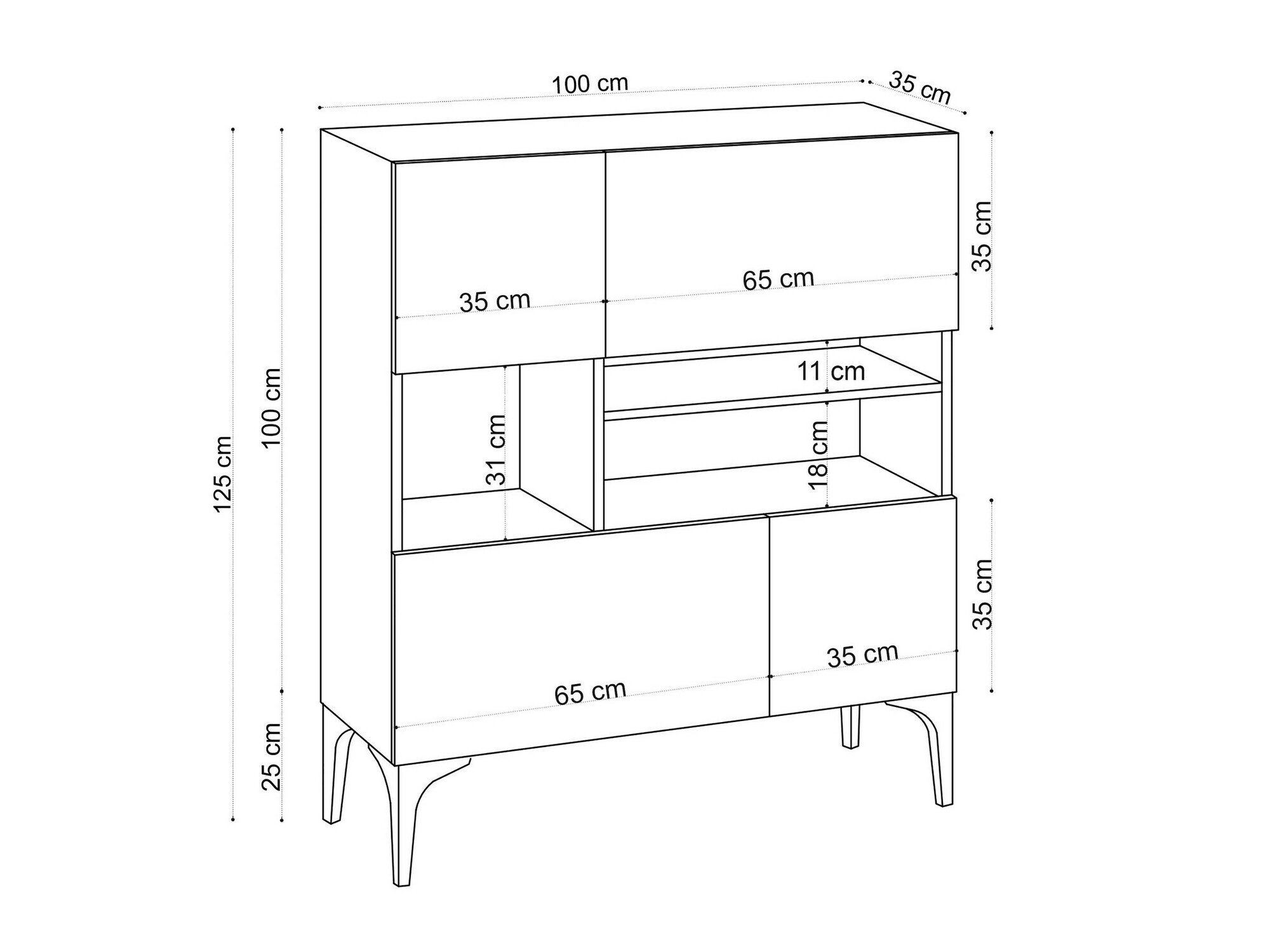 Ormarić Vestesu 139 (Crna + Hrast)