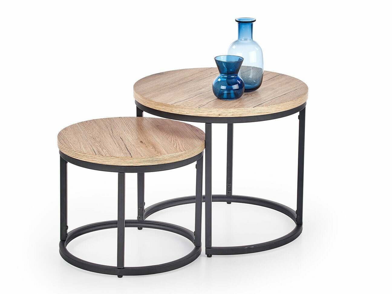 Set stolića za kavu Houston 951 (Hrast San Remo + Crna)