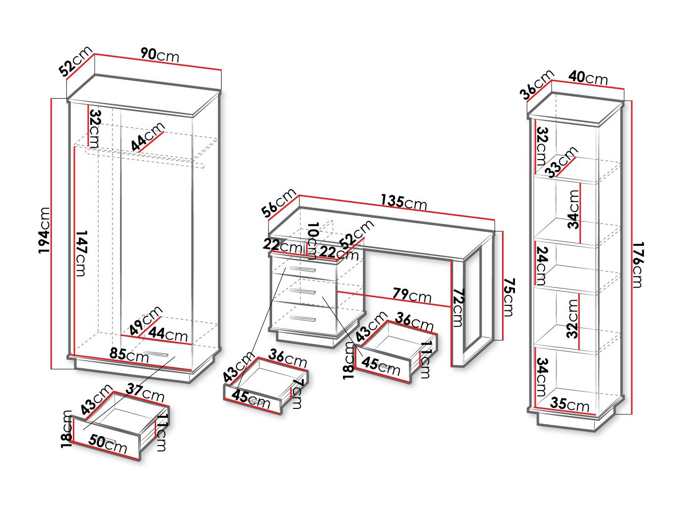 Set za kućni ured Tenodeu 119