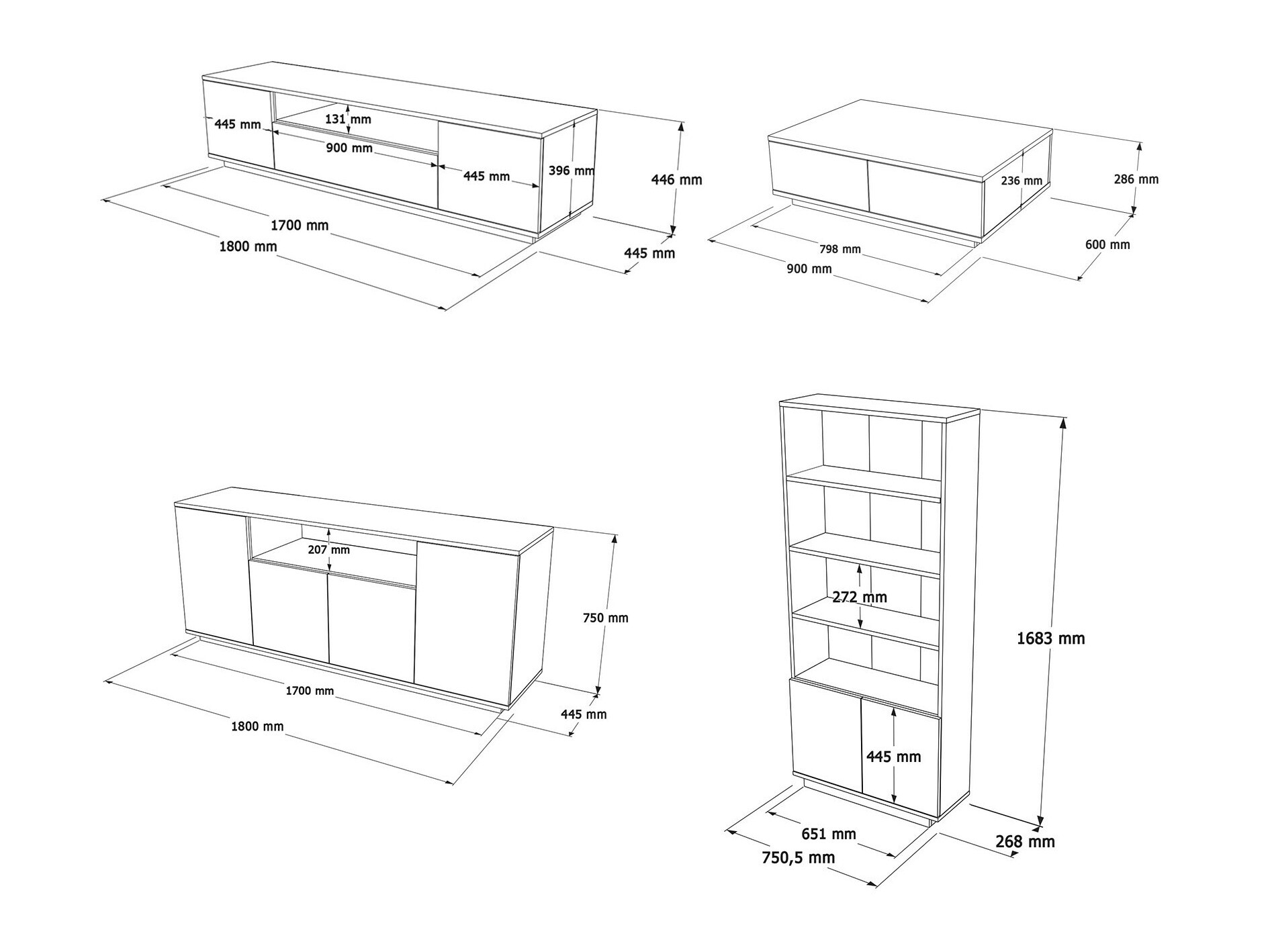 Set za dnevni boravak Kailua 1857
