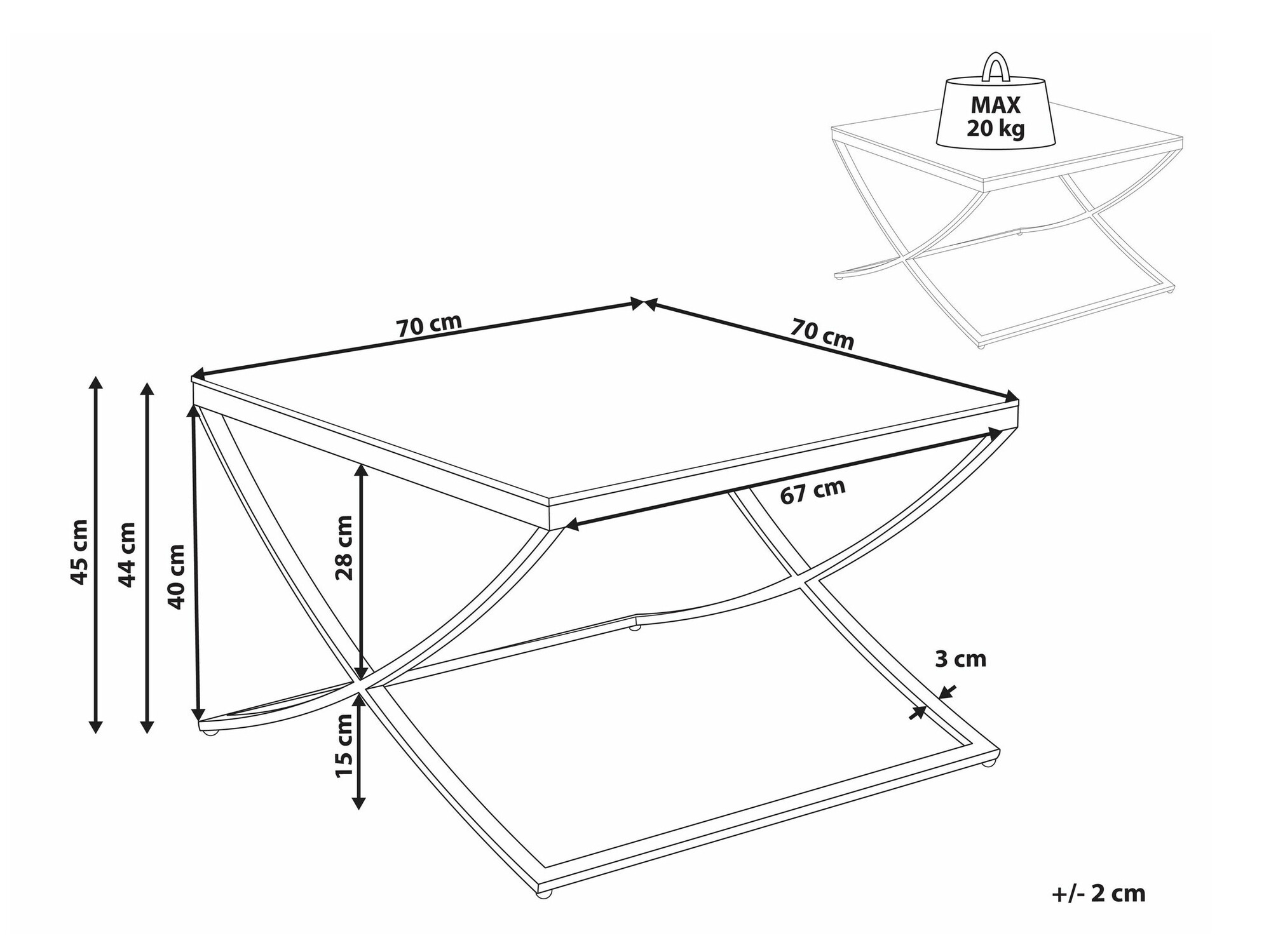 Stolić za kavu Berwyn 1725