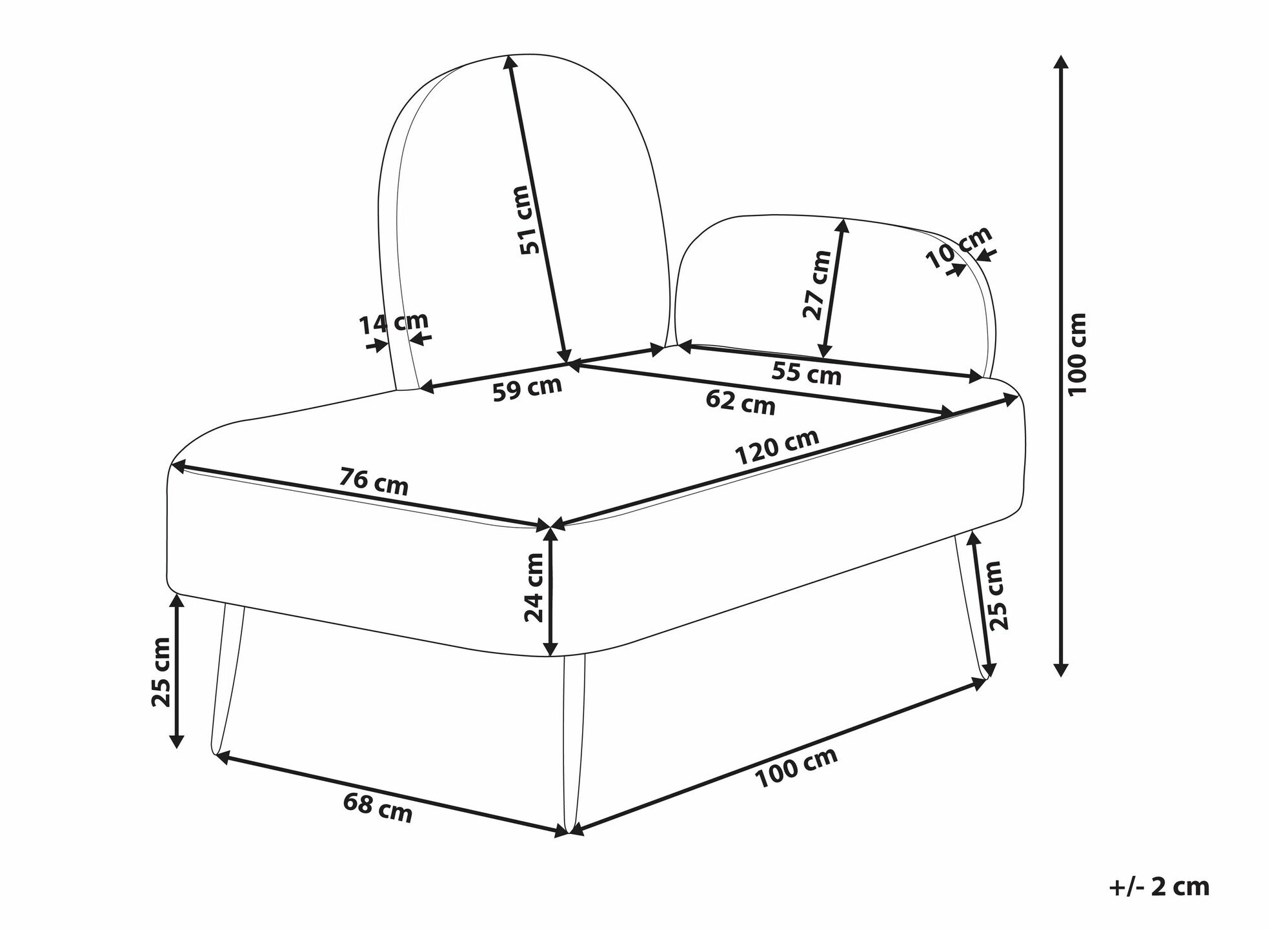 Ležaj Berwyn 1729 (Bijela + Narančasta)
