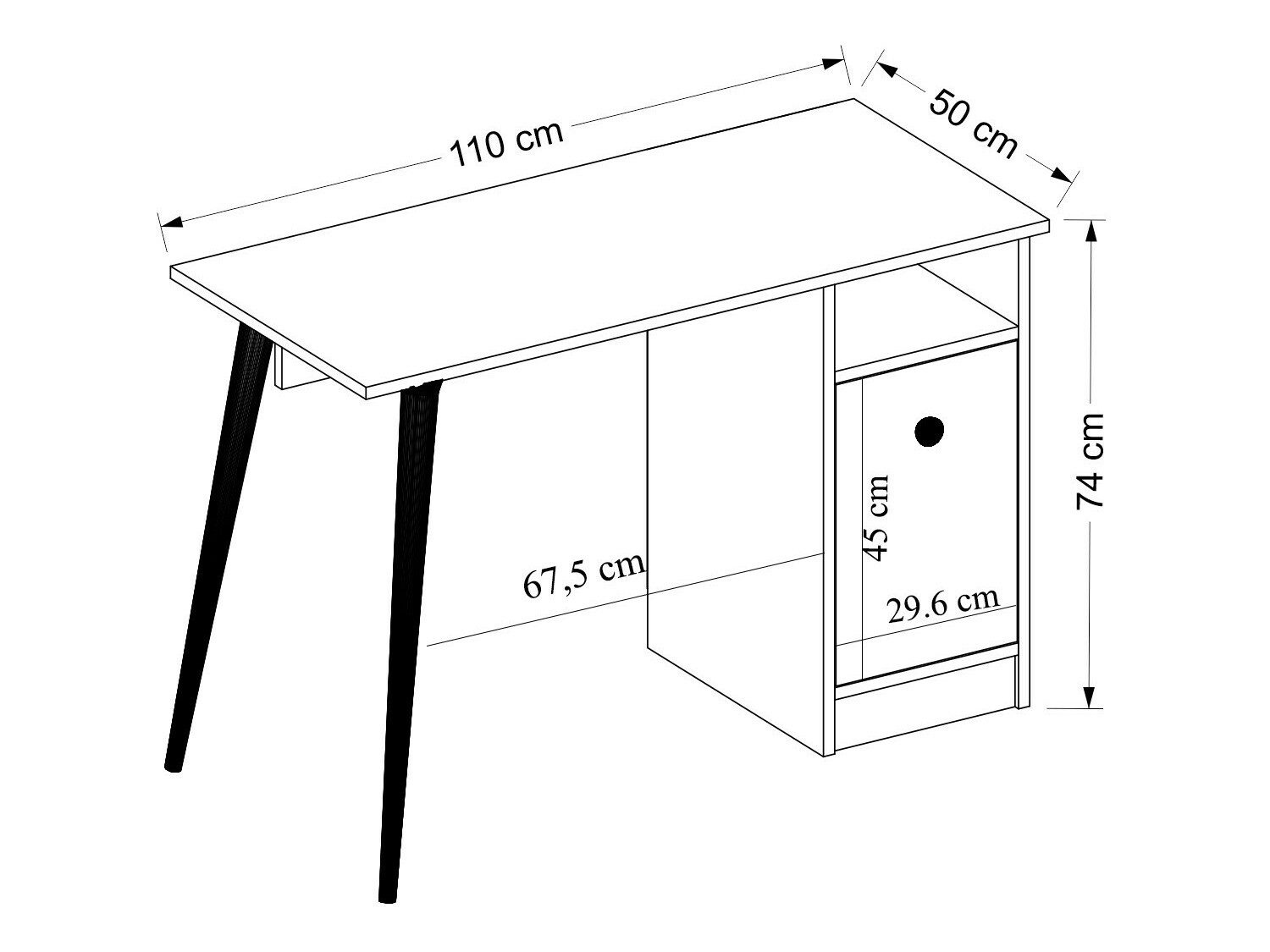 Uredski stol Kailua 1869 (Bijela + Hrast)