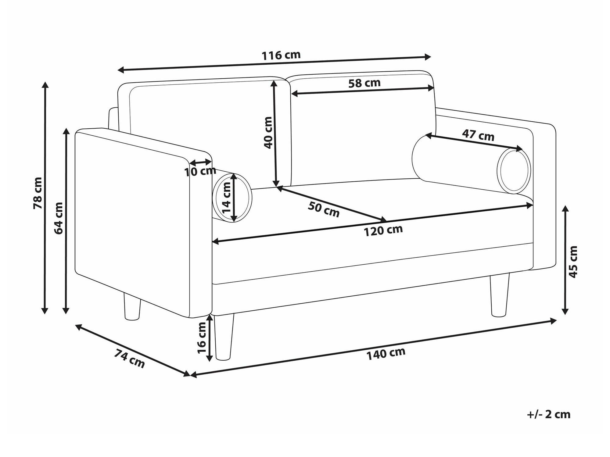 Kauč Berwyn 1733 (Bež)