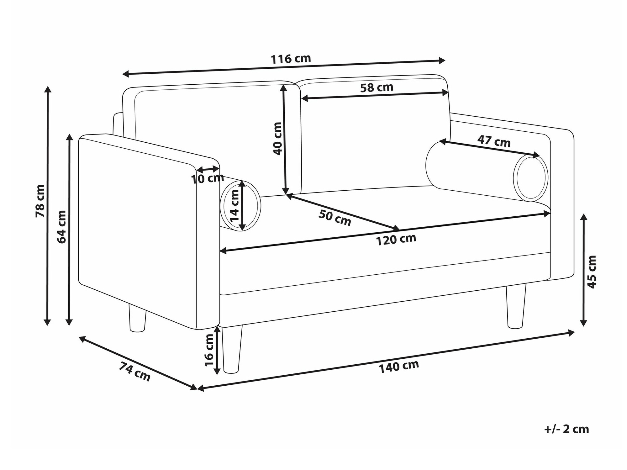 Kauč Berwyn 1733 (Zelena)