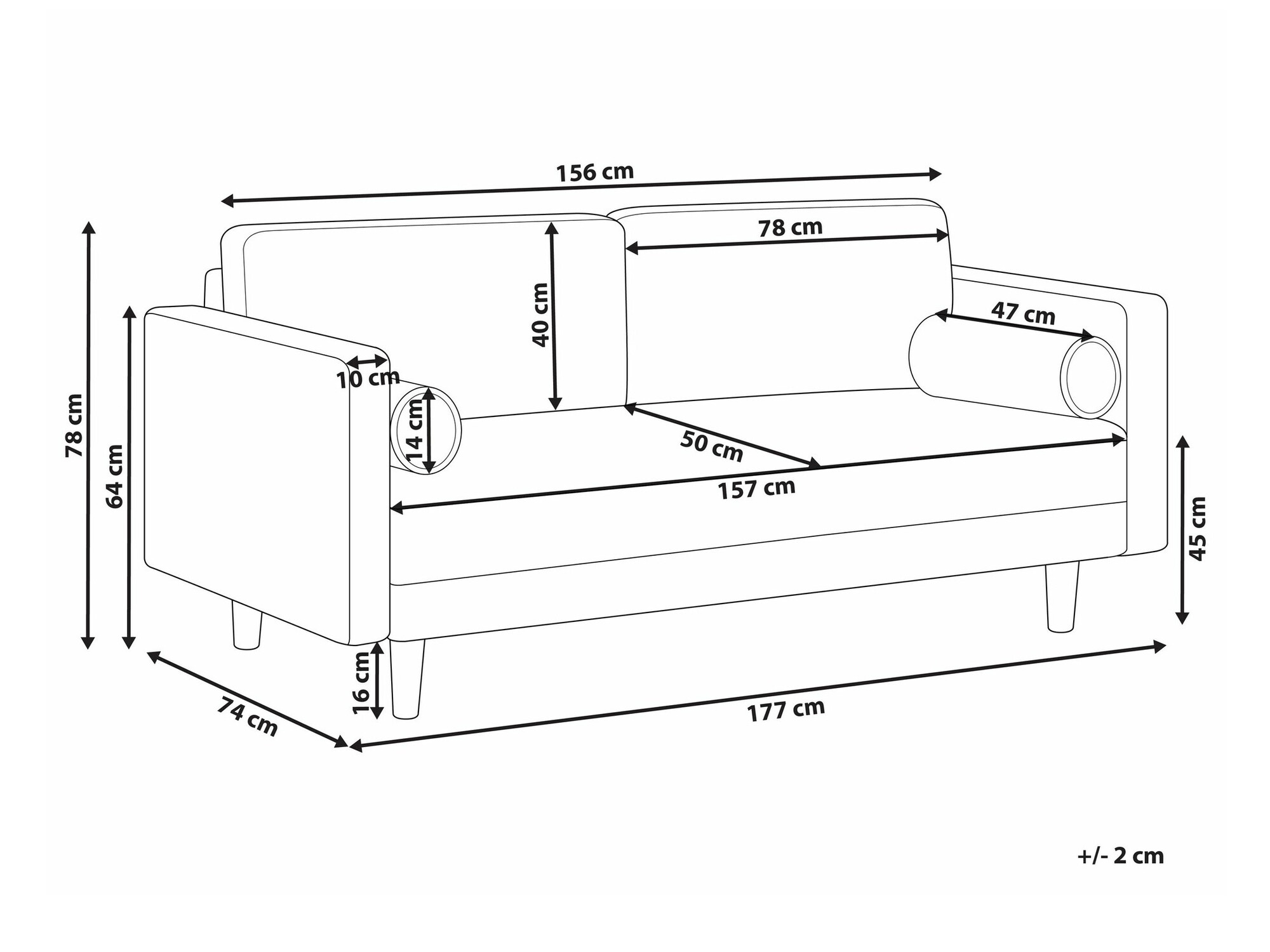 Kauč Berwyn 1734 (Bež)
