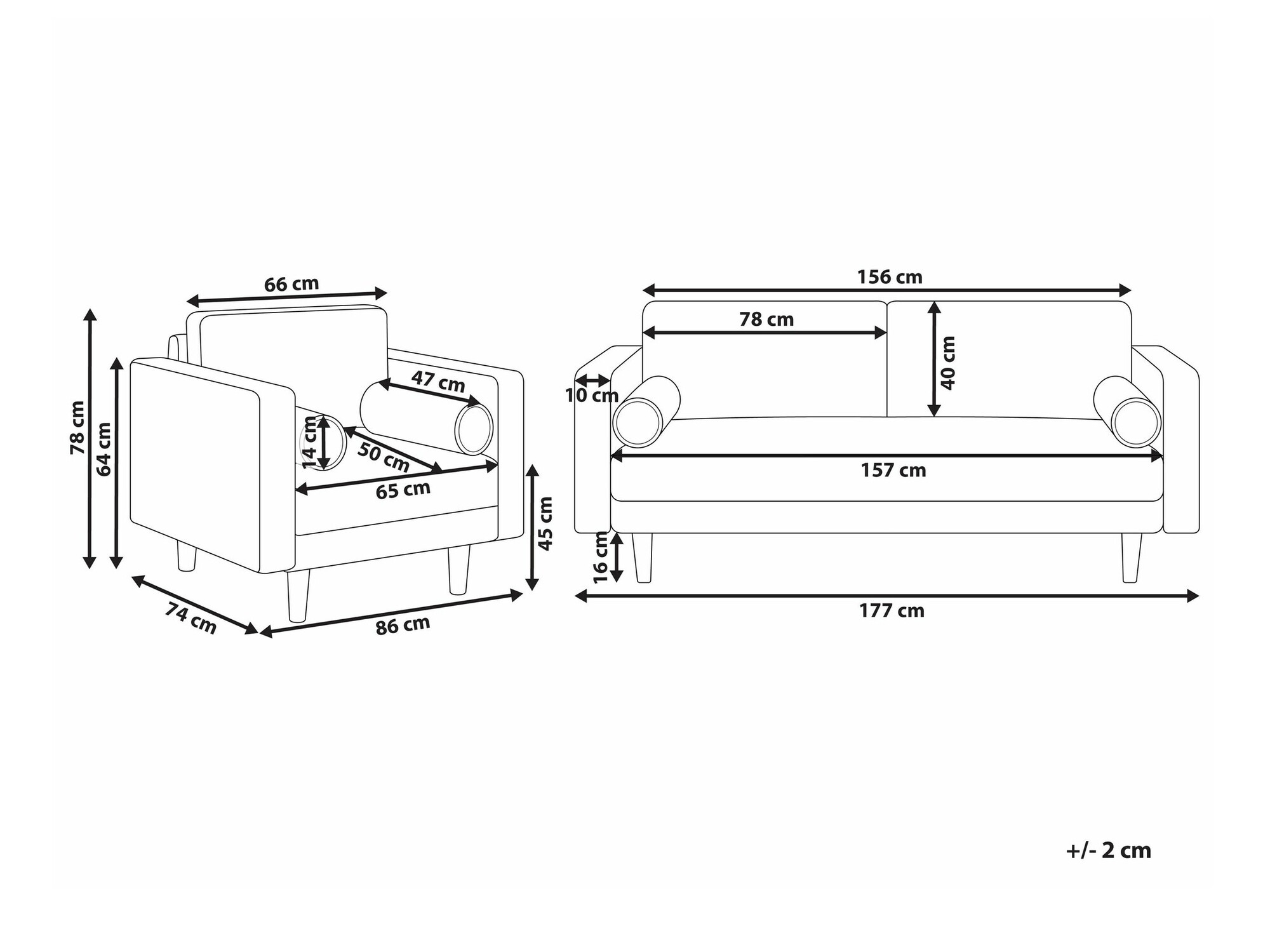 Tapecirani namještaj Berwyn 1736 (Zelena)