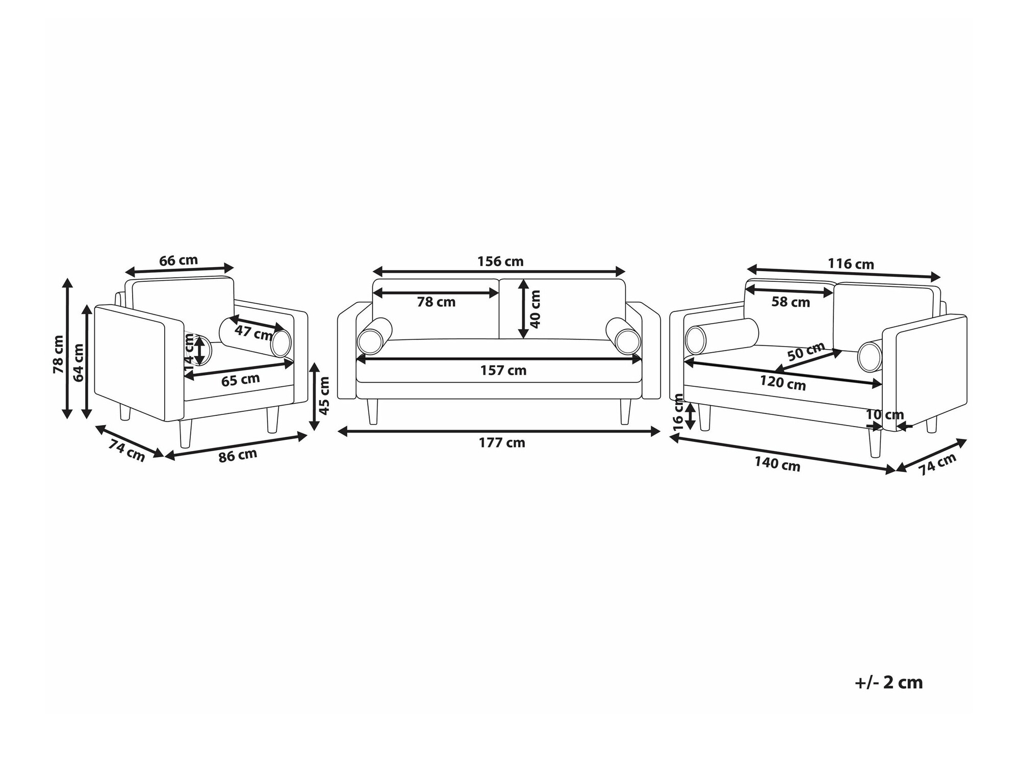 Tapecirani namještaj Berwyn 1737 (Zelena)