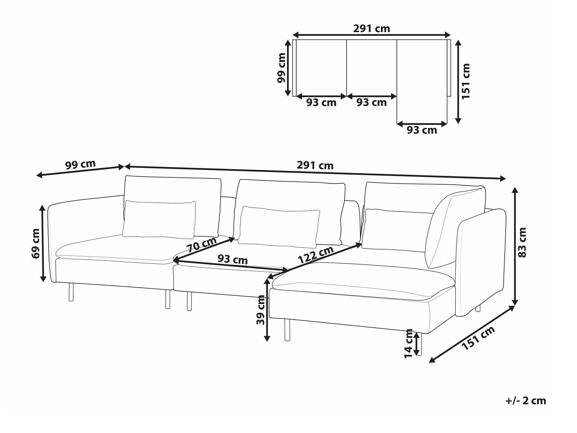 Kutna garnitura Berwyn 1746 (Svijetlo siva)