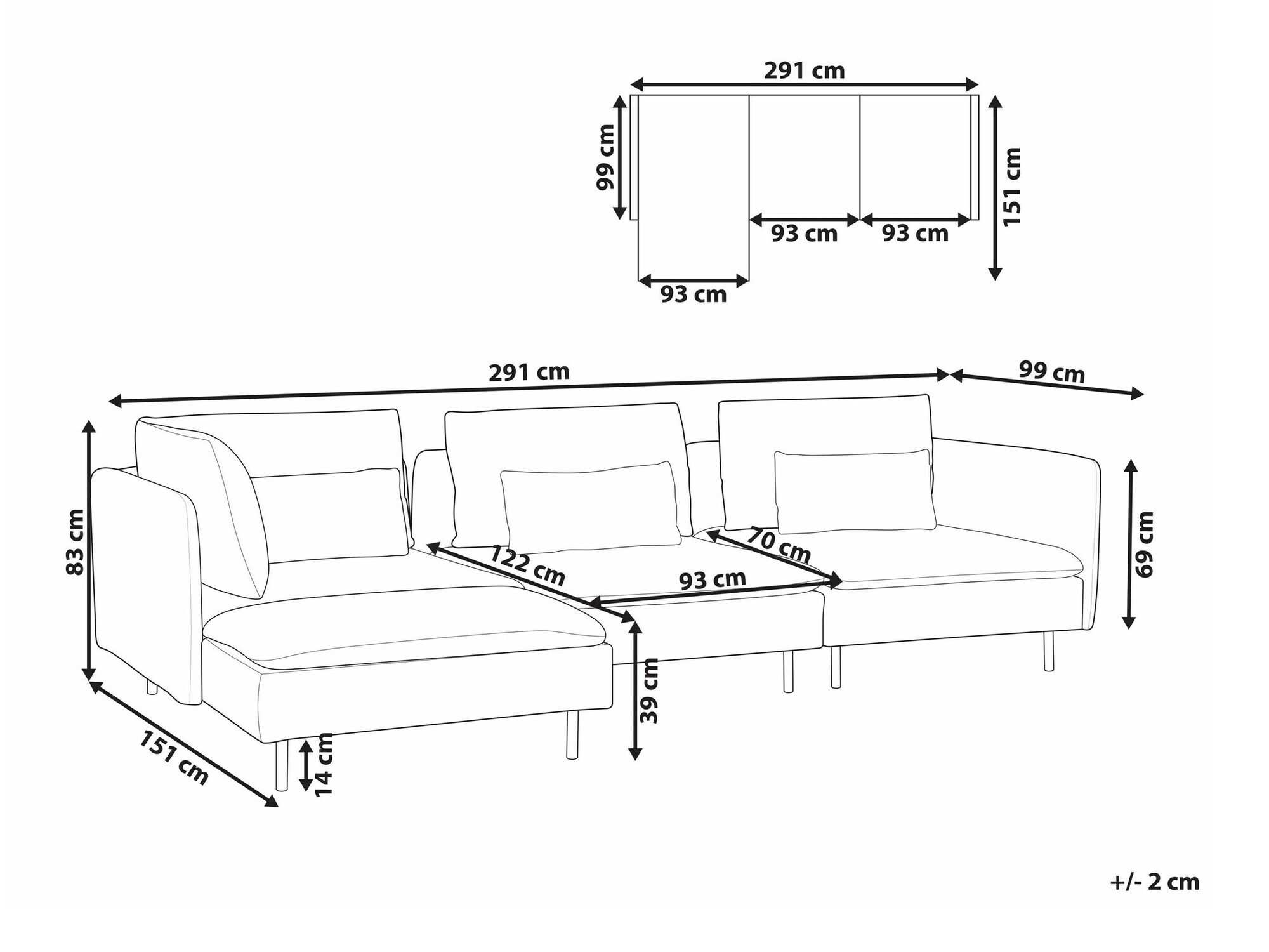 Kutna garnitura Berwyn 1746 (Svijetlo siva)