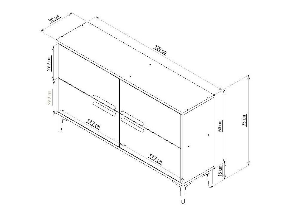 Ormarić Kailua 1955 (Hrast)