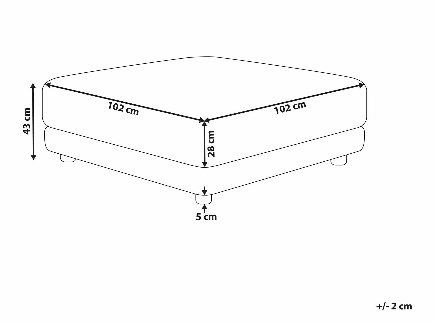 Tabure Berwyn 1745 (Svijetlo siva)