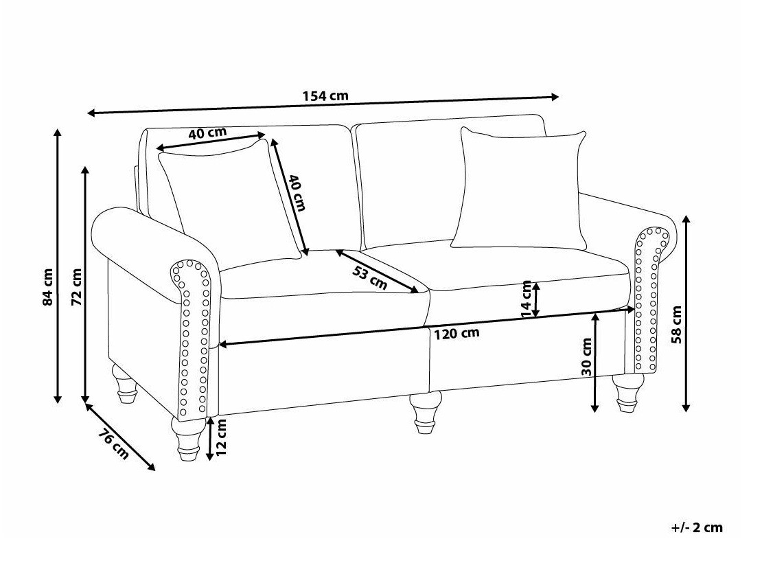 Kauč Berwyn 1748 (Svijetlo siva)