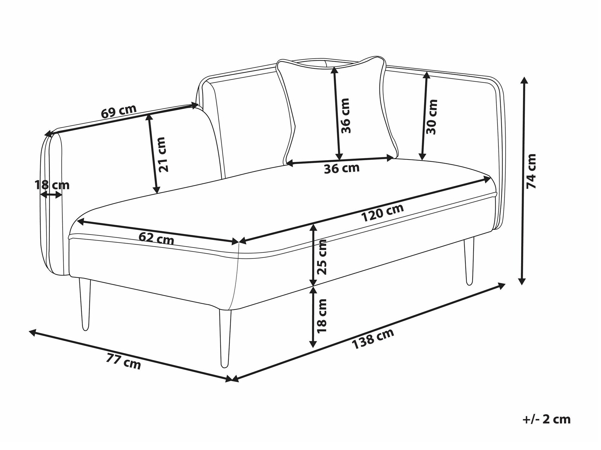 Ležaj Berwyn 311 (Tamno siva)