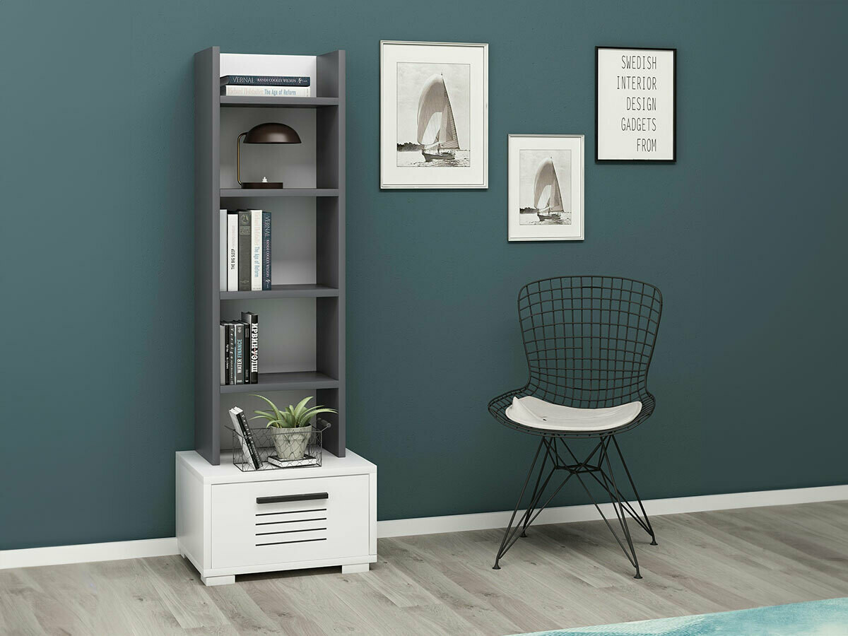 Polica Kailua 1939 (Bijela + Antracit)