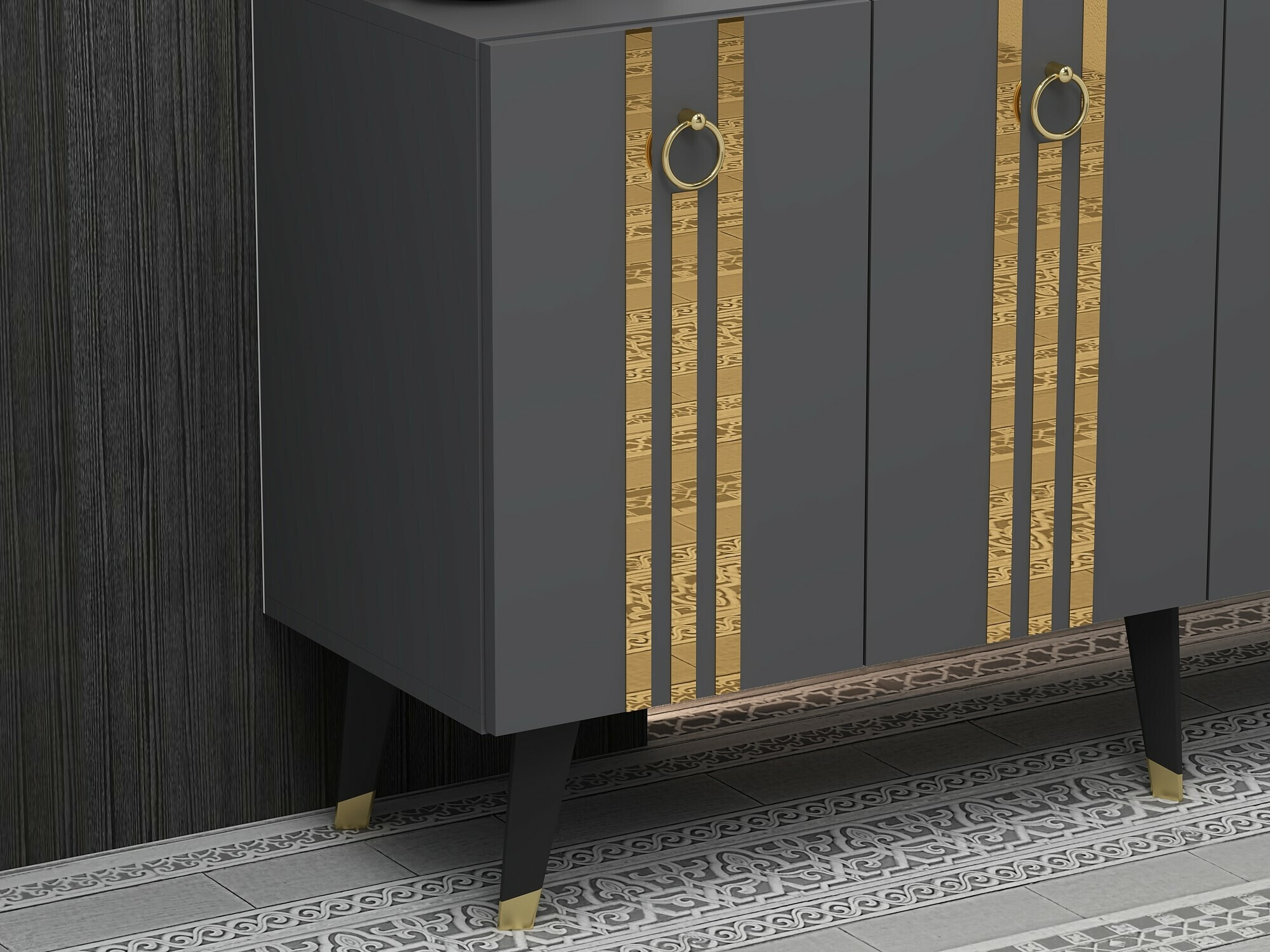 Ormarić Kailua 1970 (Antracit + Zlatno)