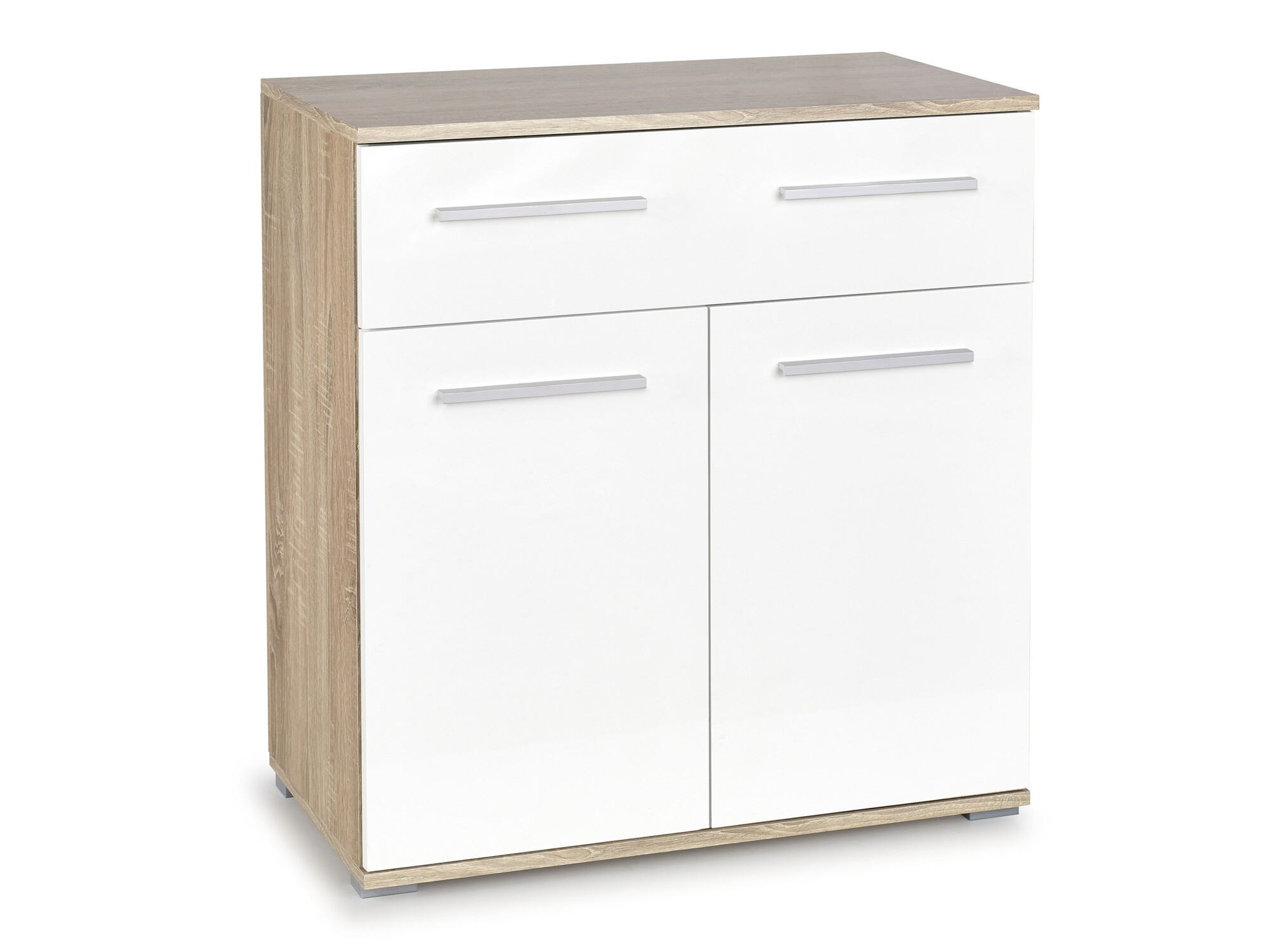 Komoda Cirveso 100 (Sonoma hrast + Sjajno bijela)