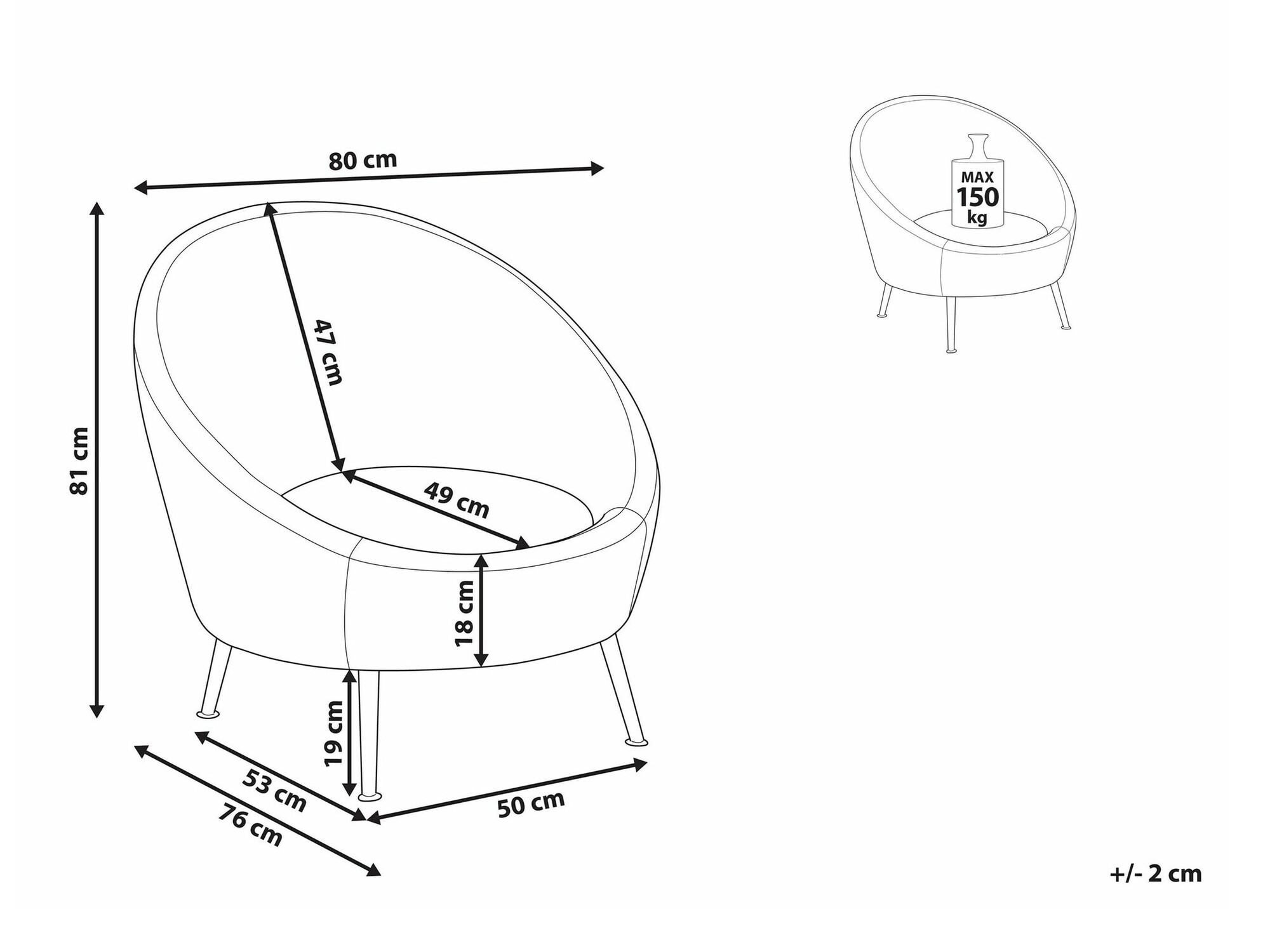 Fotelja Berwyn 1223 (Taupe)