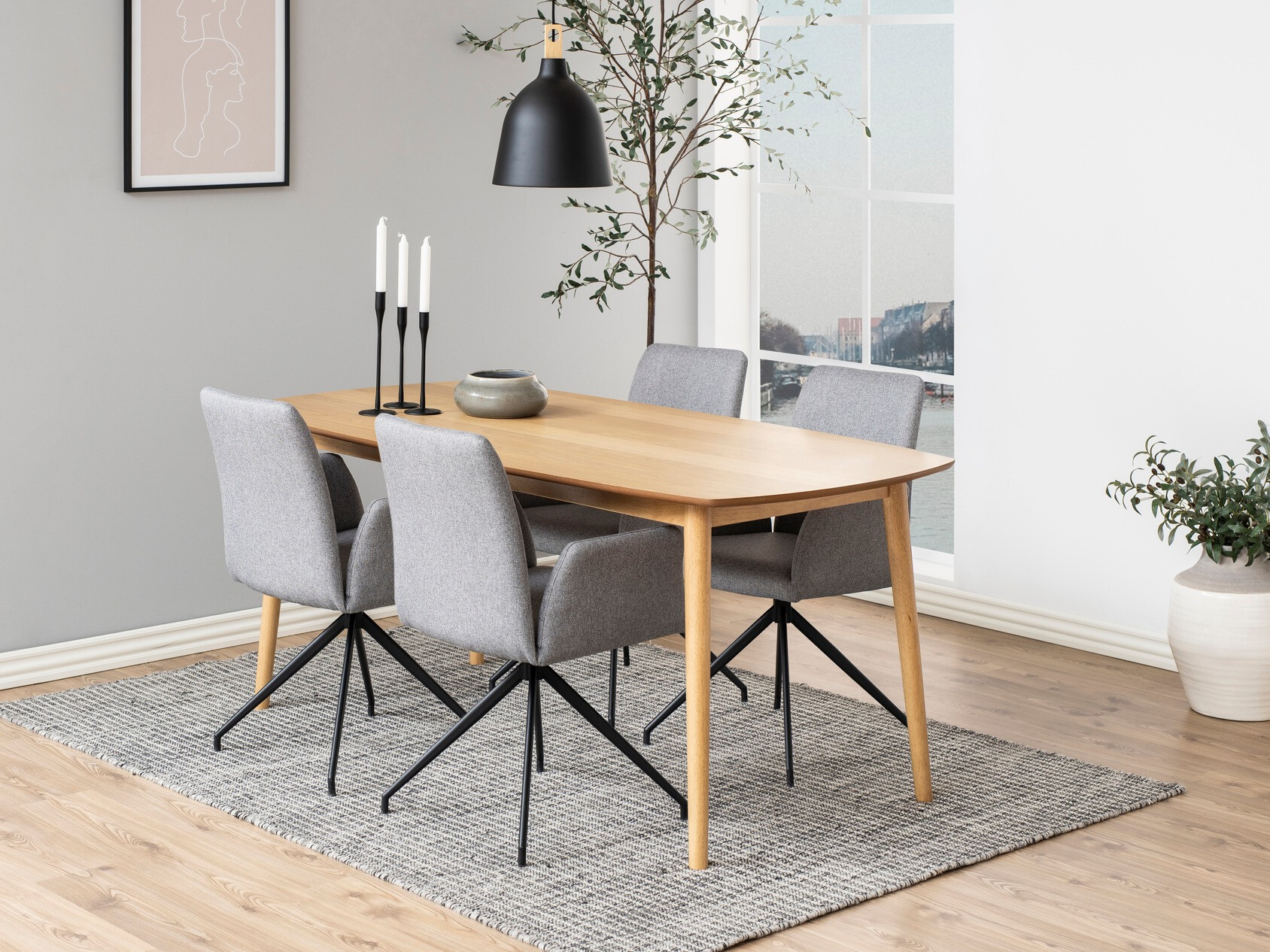 Blagovaonski set Norsica Daltea 118 (Siva + Crna)