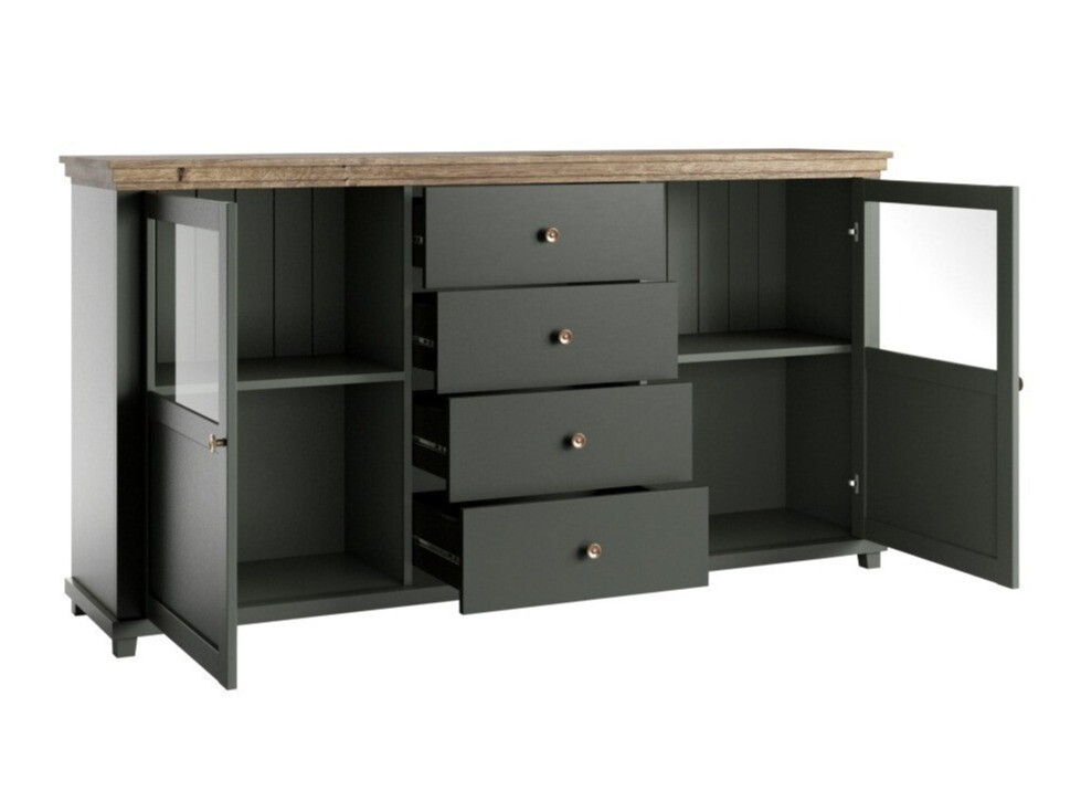 Komoda Tolnue 103 (Tamnozelena + Hrast lefkas)