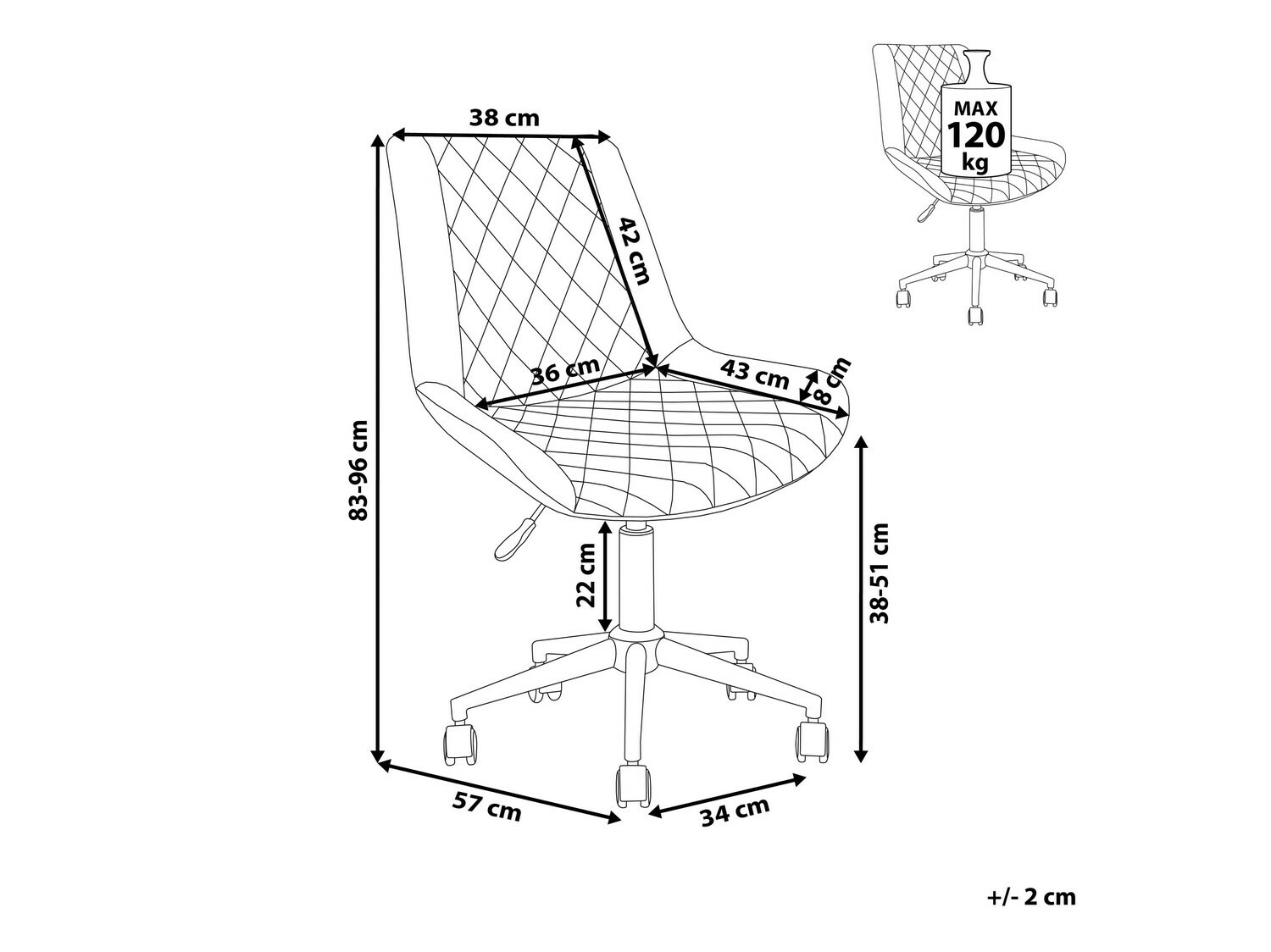Uredska stolica Berwyn 880 (Siva)