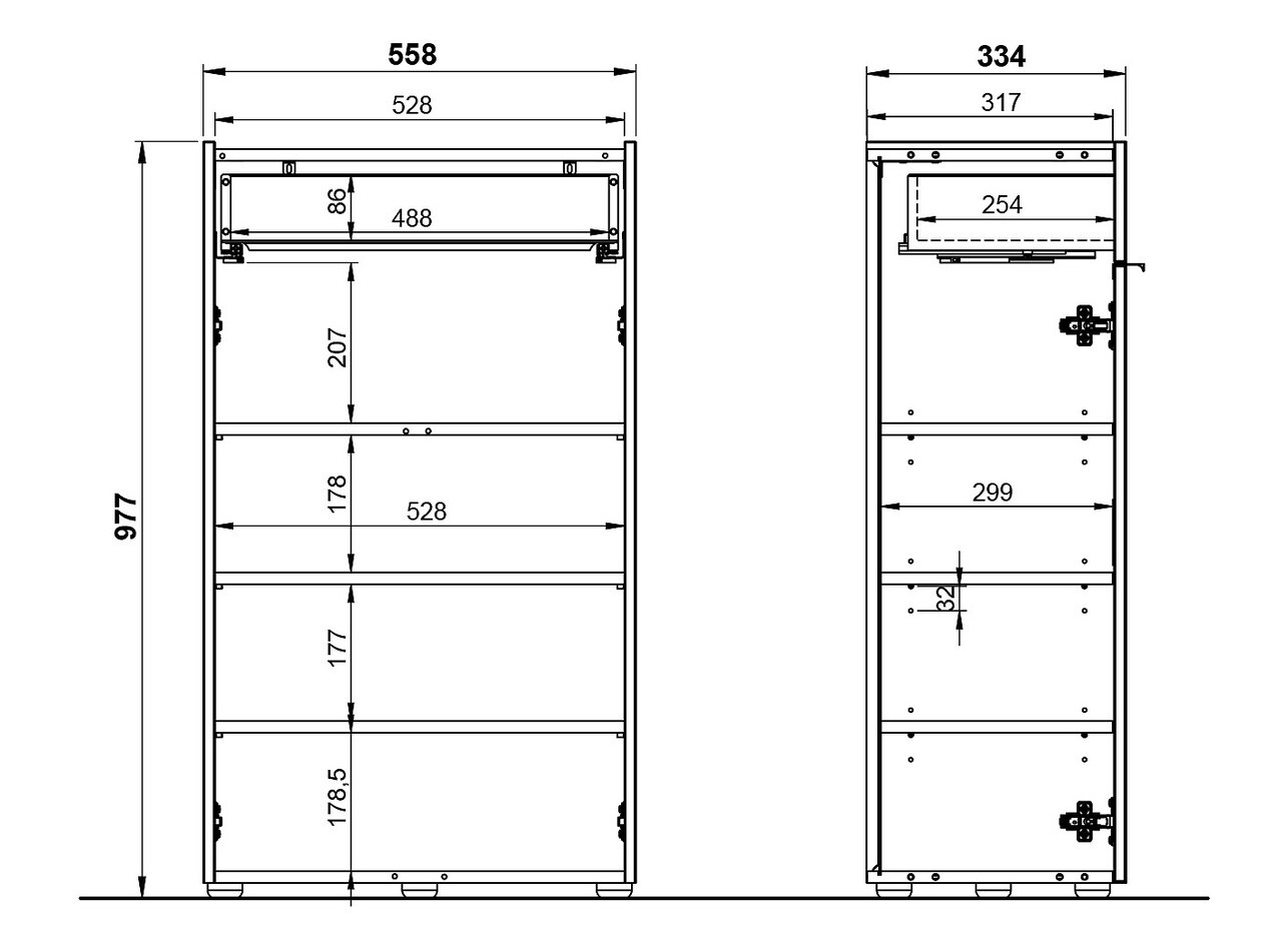 Samostojeći kupaonski ormarić Ventei 102 (Grafit + Navarra hrast)