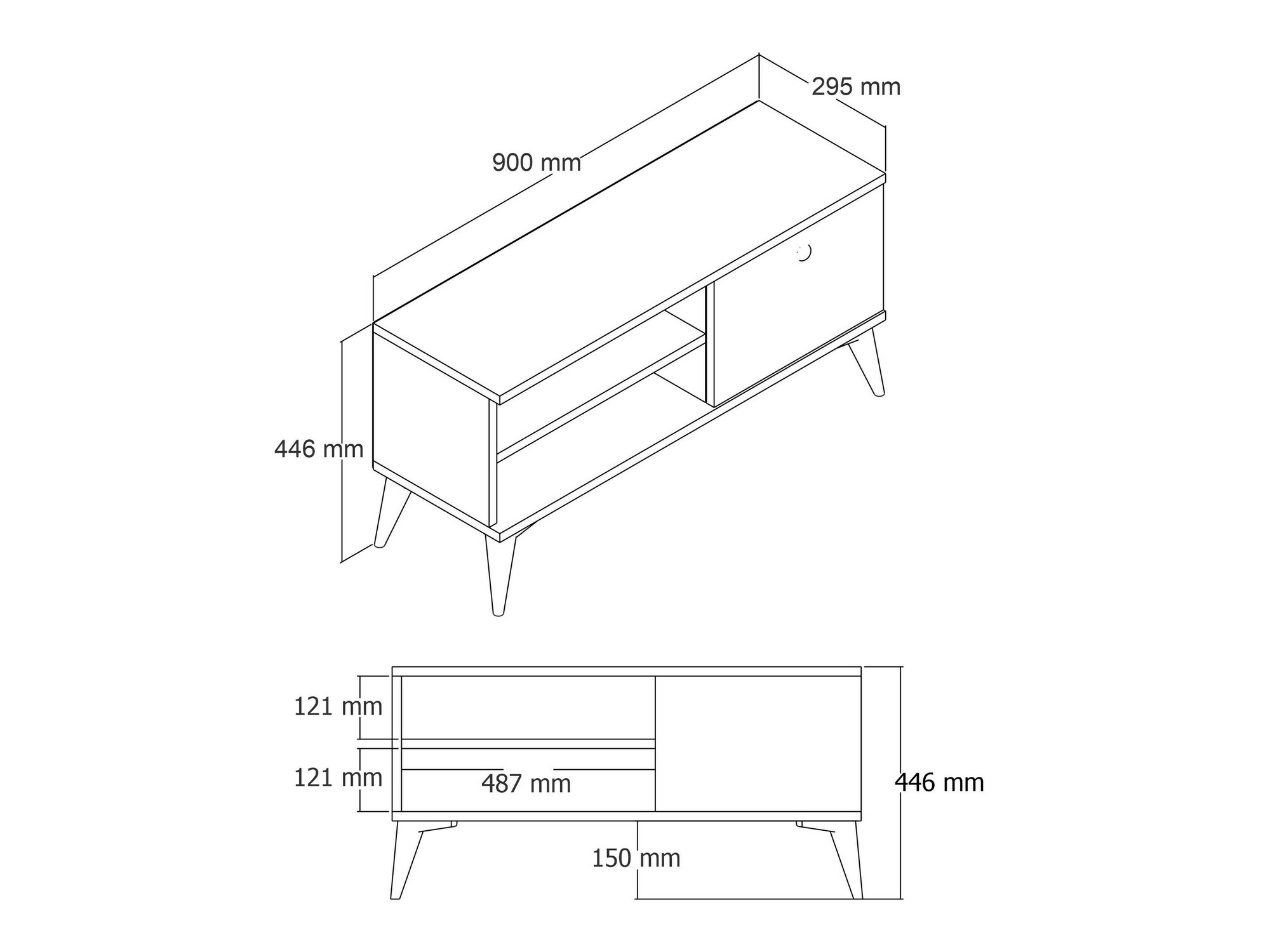TV stol Kailua 969 (Hrast)