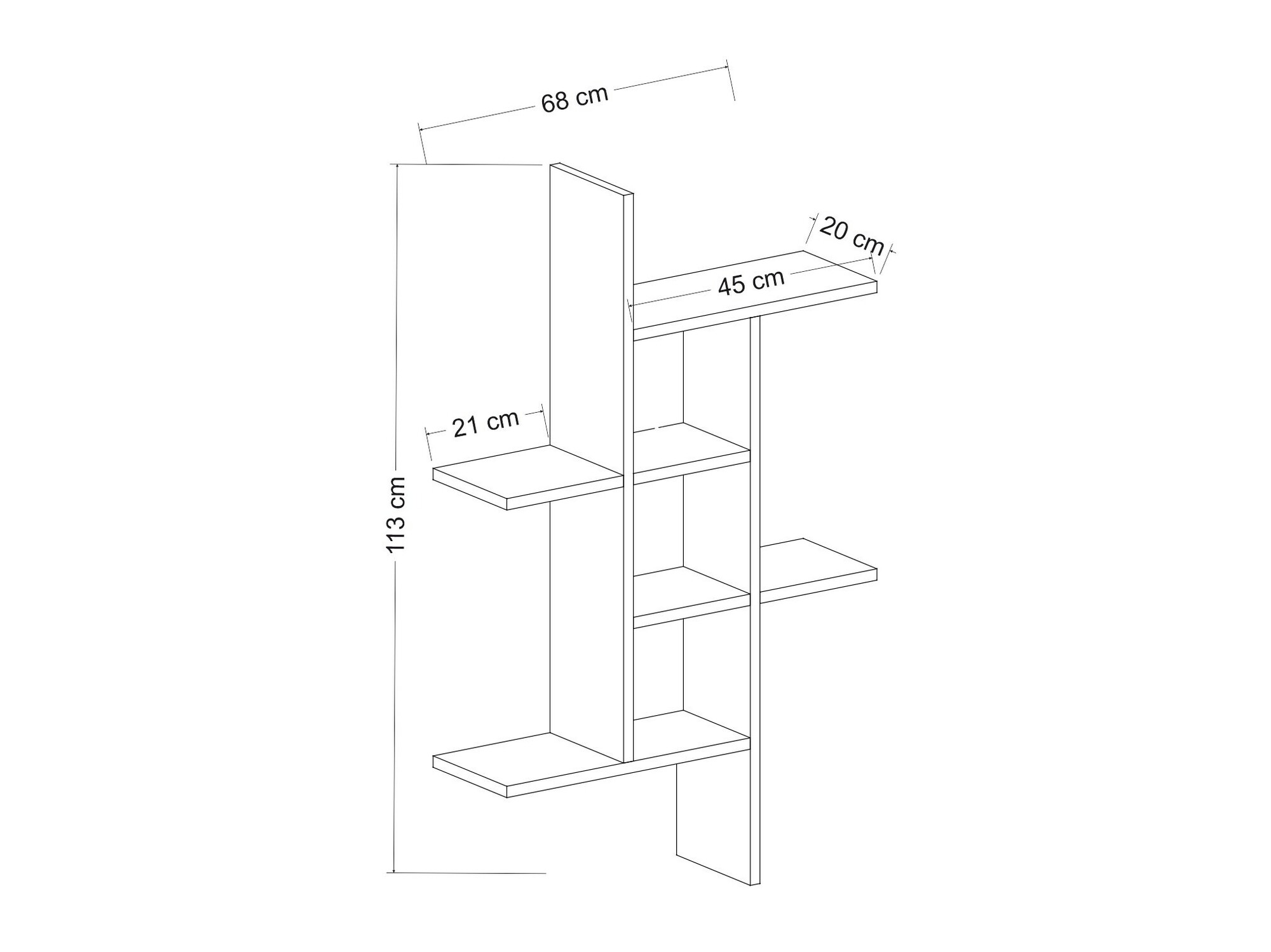 Zidna polica Kailua 2036