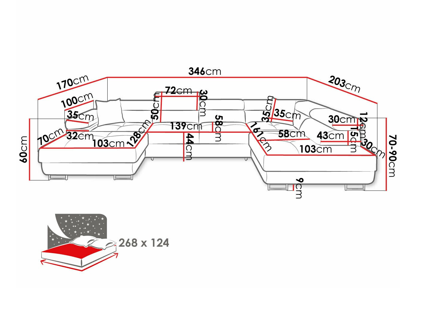Kutna garnitura Comfivo Eliferu 103 (Poso 135)