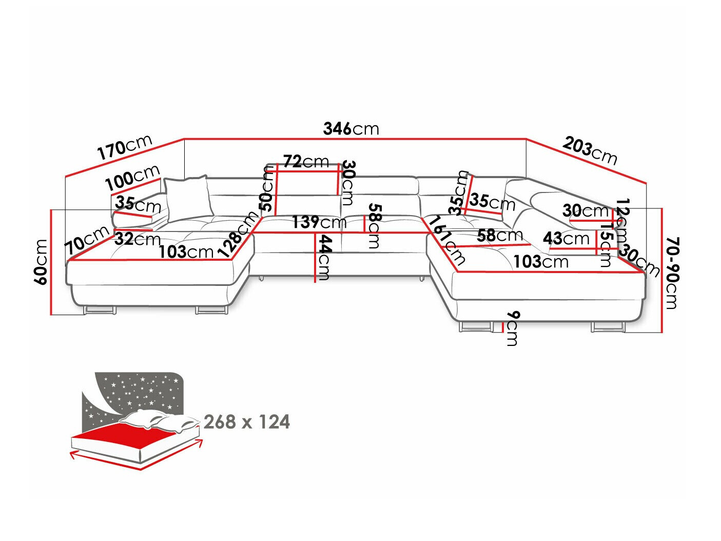 Kutna garnitura Comfivo Eliferu 103 (Soft 011 + Lux 06)