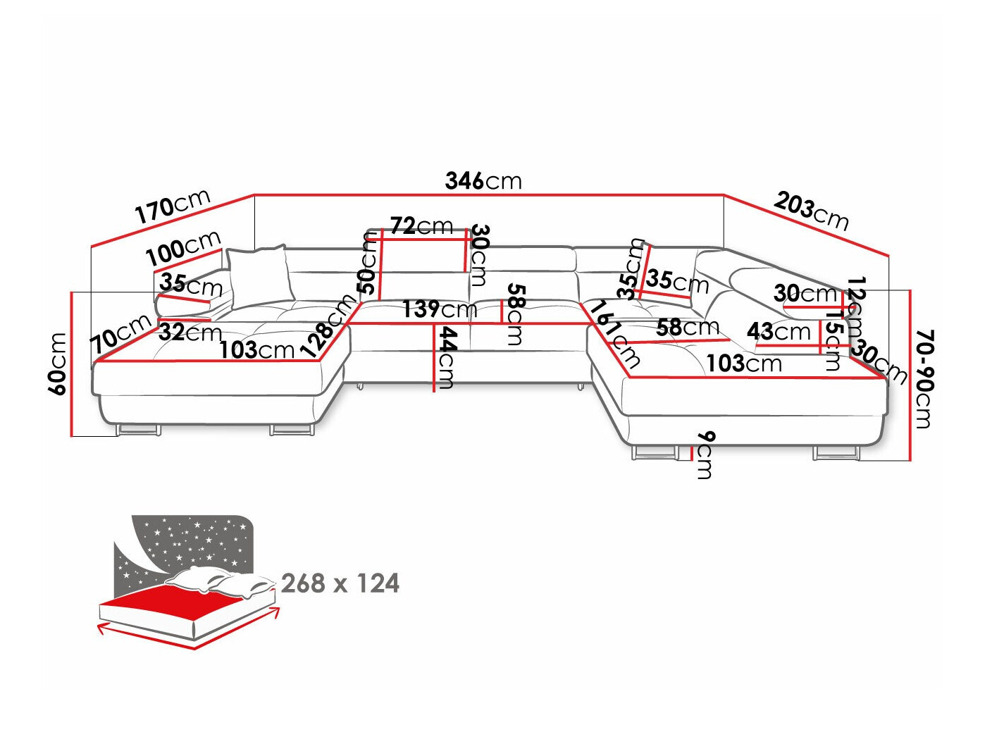 Kutna garnitura Comfivo Vinetum III (Manila 02)