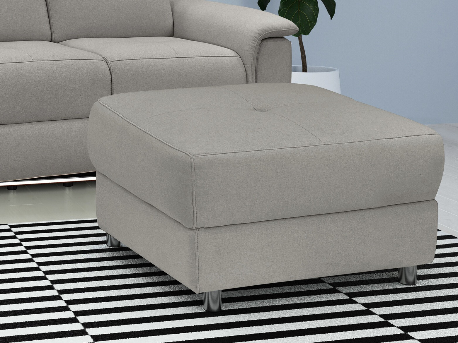 Tapecirana klupa Denton 1312 (Svijetlo siva)