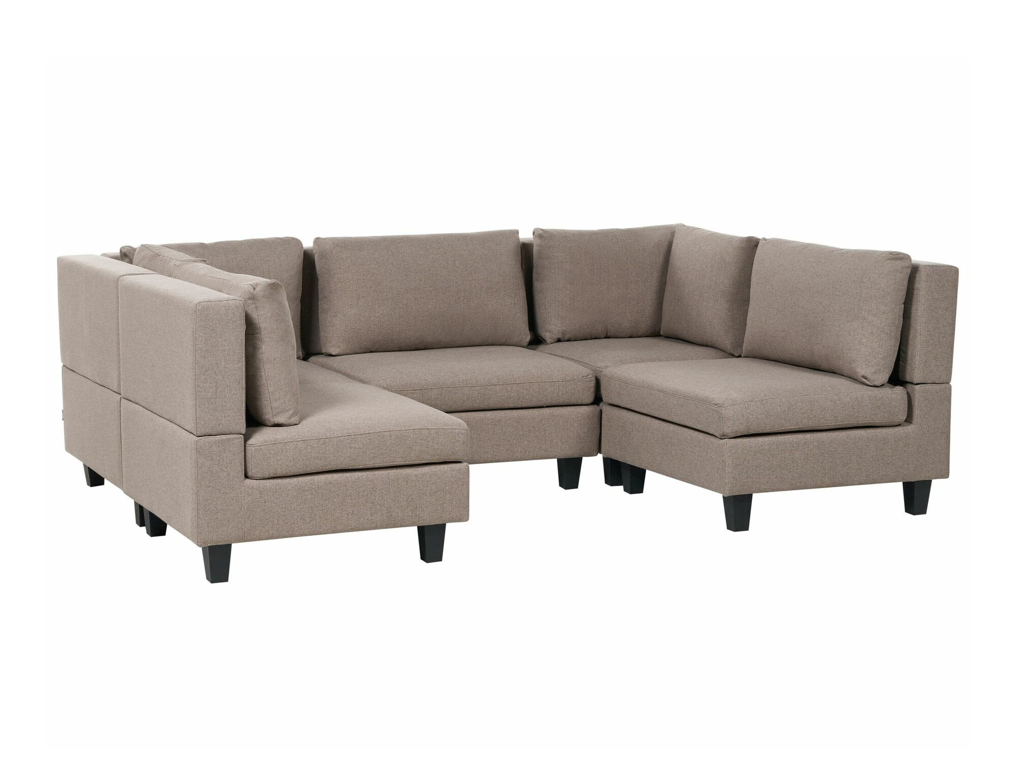 Modularna kutna garnitura Elbmeli 104 (Smeđa)