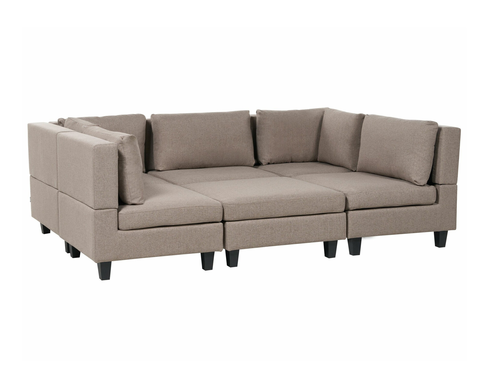 Modularna kutna garnitura Elbmeli 104 (Smeđa)