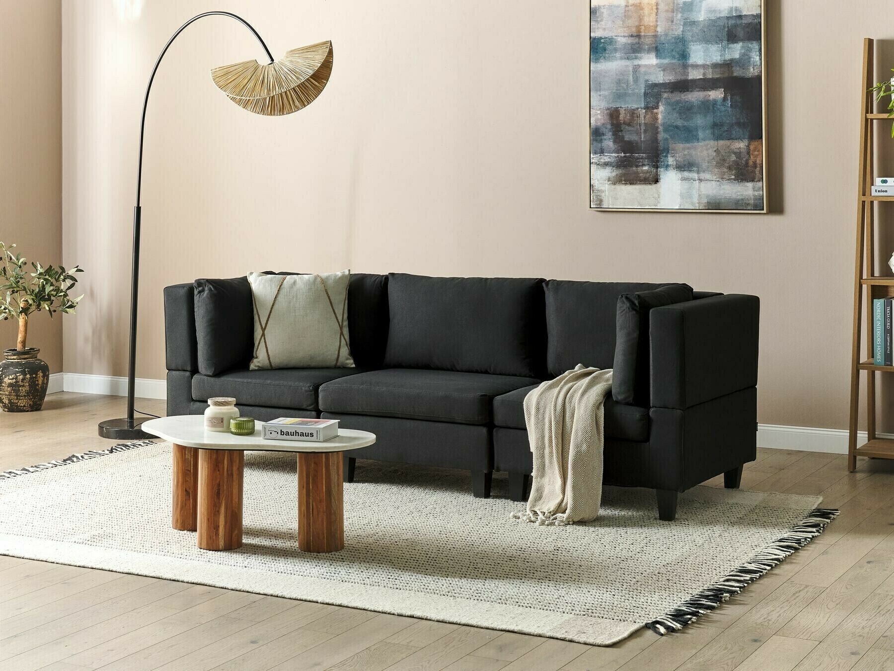 Modularne sjedeće garniture Elbmeli 102 (Crna)