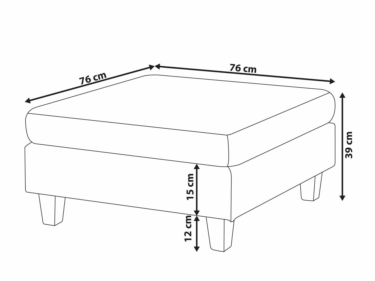 Tabure Elbmeli 103 (Crna)